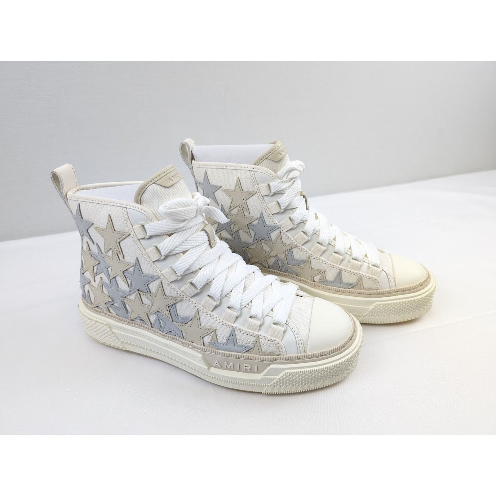 Amiri o1rshd1 Q:2 / Stars Court High-Top Sneakers in Grey / White Size US 9 / EU 42 - 13 Thumbnail