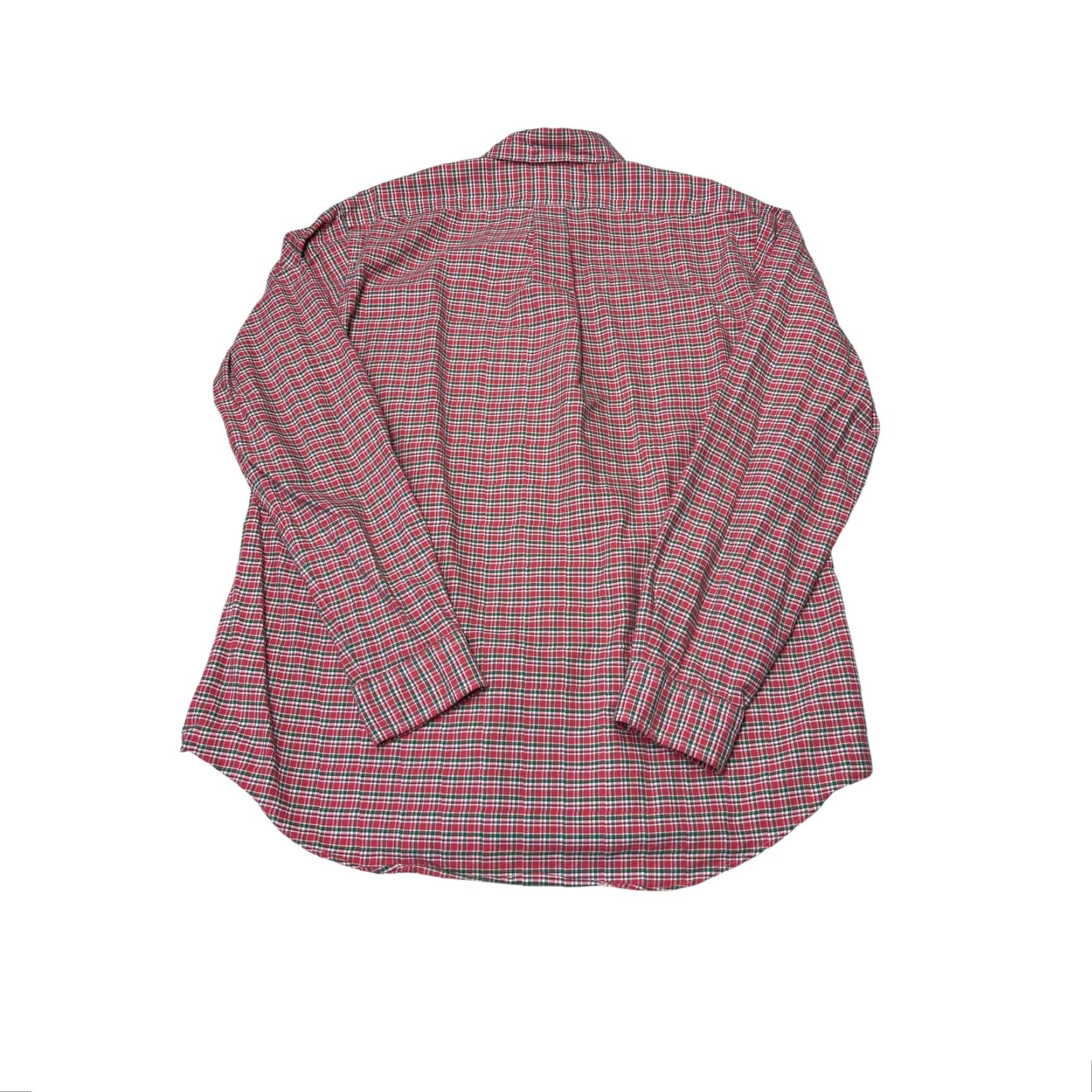 Ralph Lauren Ralph Lauren Mens XL Custom Fit Plaid Button-Down Shirt Red Green Cotton Long Size US XL / EU 56 / 4 - 6 Thumbnail