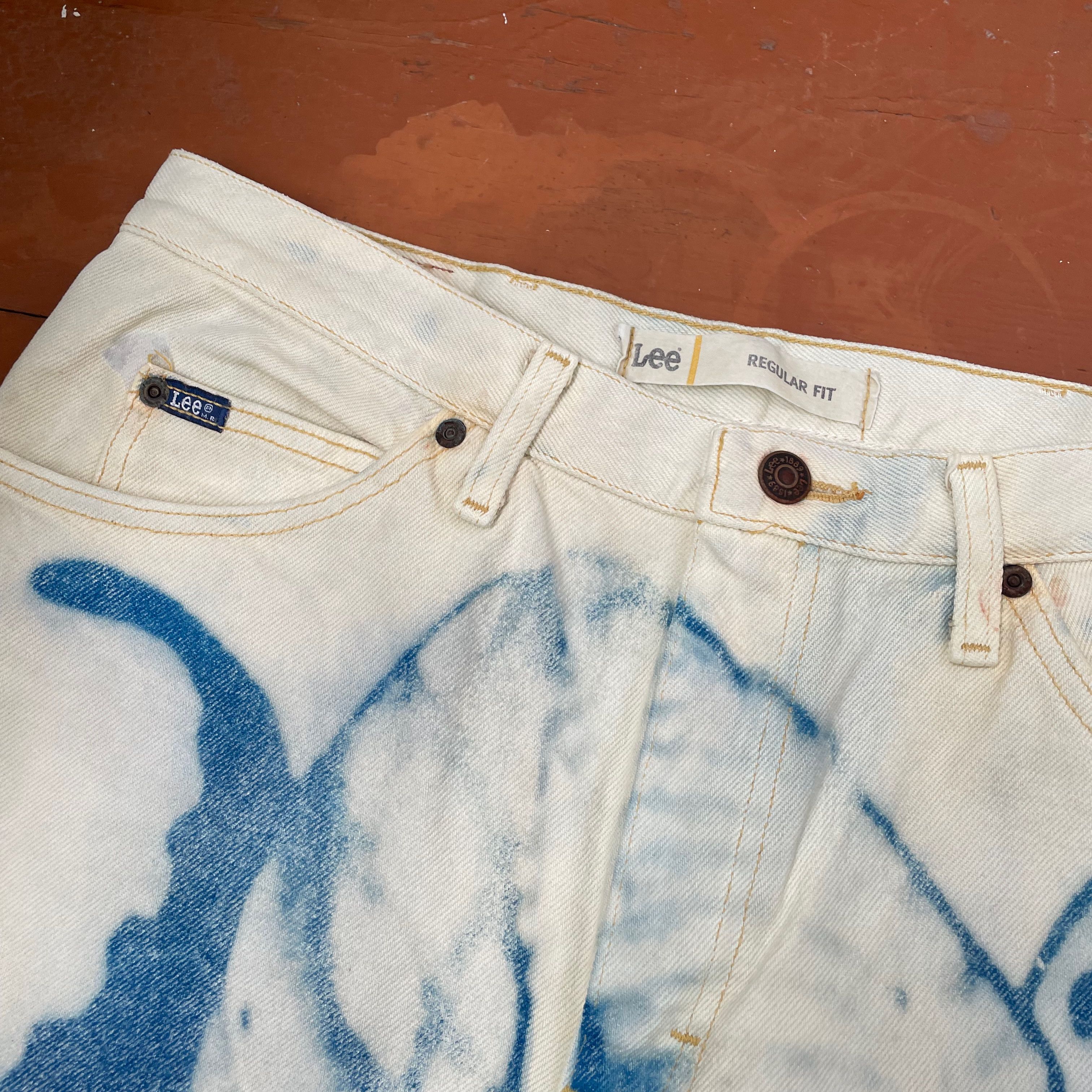 Lee Lee jeans very rare custom print octopus sguid 🦑 Size US 34 / EU 50 - 10 Thumbnail
