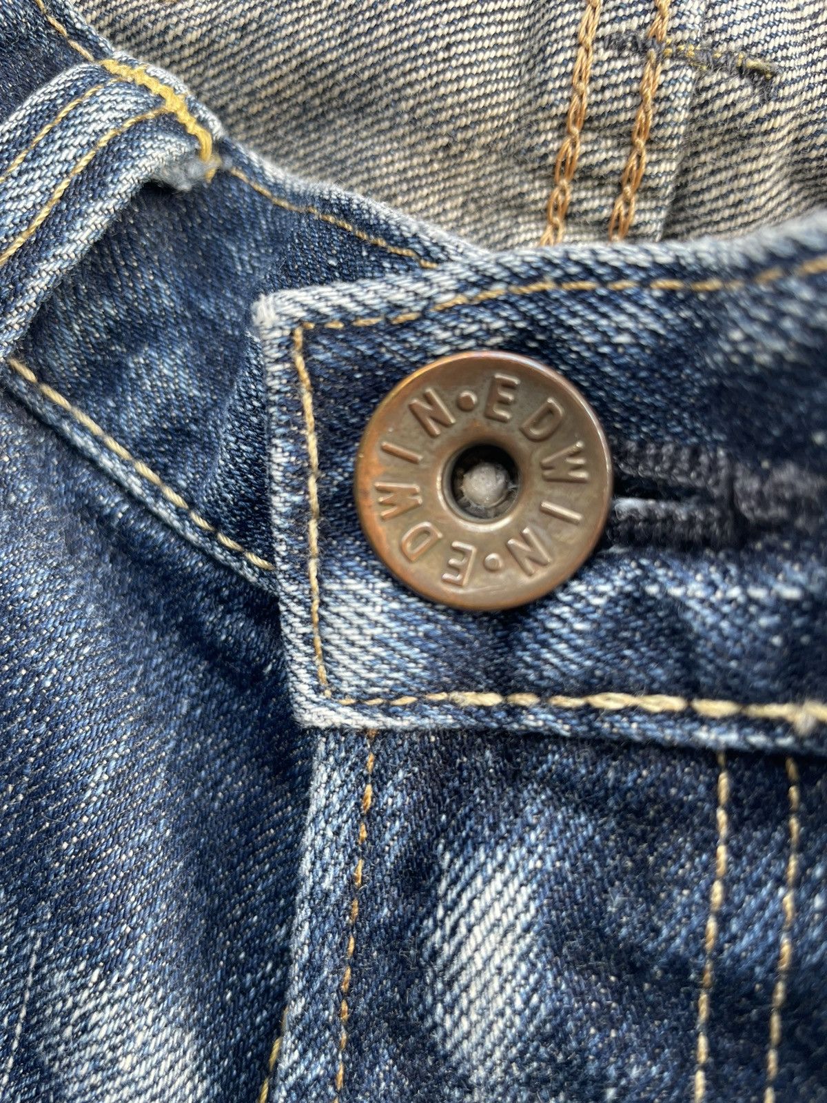 Edwin Vintage Edwin 505ZX Selvedge Distresed Denim Size US 31 - 21 Thumbnail