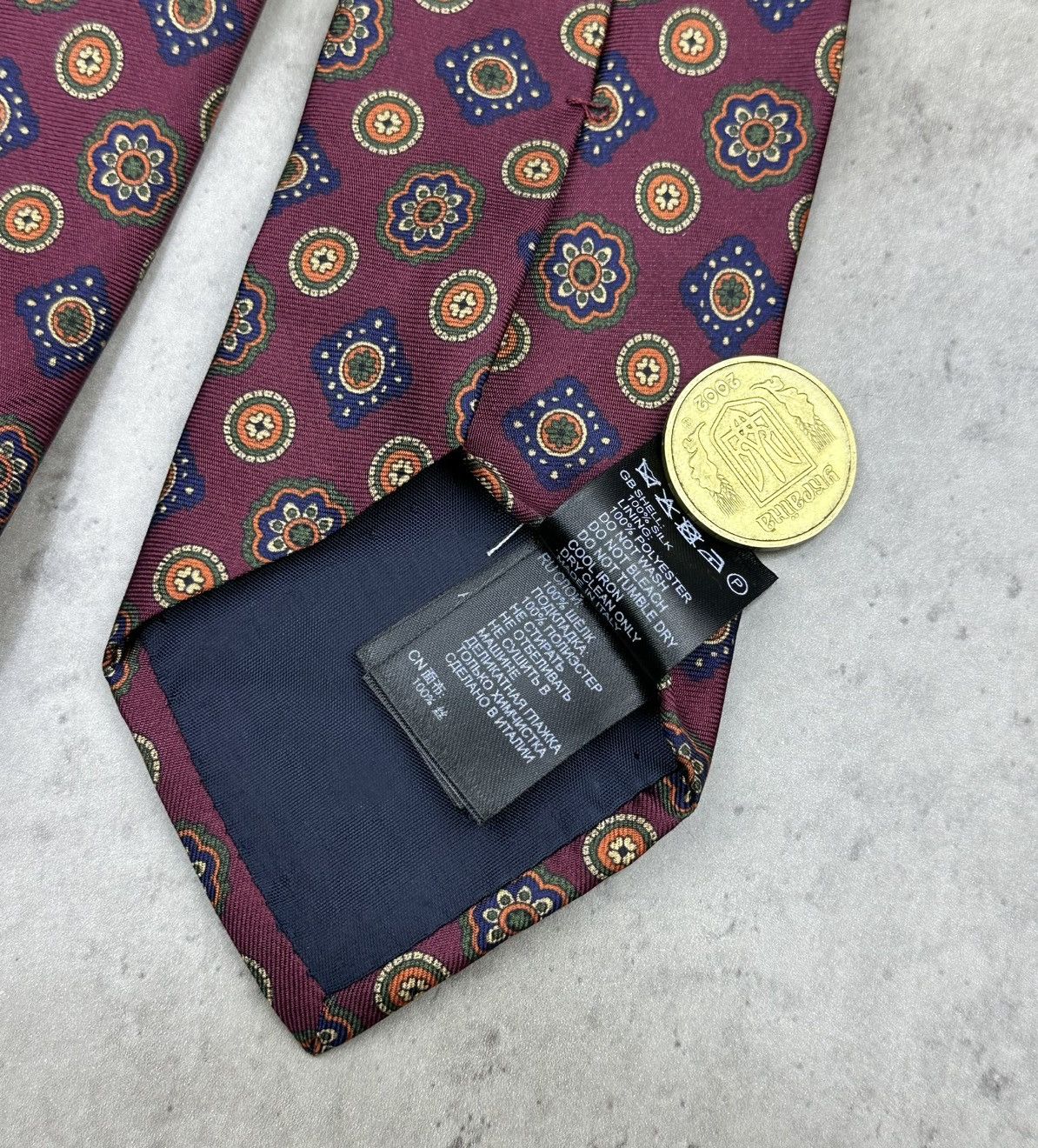 Reiss Reiss Floral Silk Tie Made in Italy Designer Mens Necktie Size ONE SIZE - 8 Thumbnail