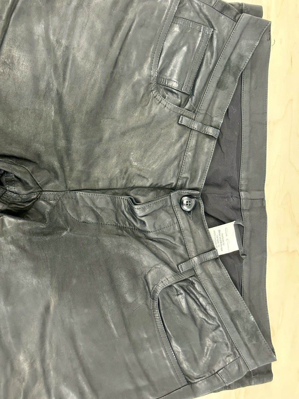 Rick Owens Rick Owens Wax LEATHER Pant 48IT/38US Size US 38 / EU 54 - 3 Thumbnail