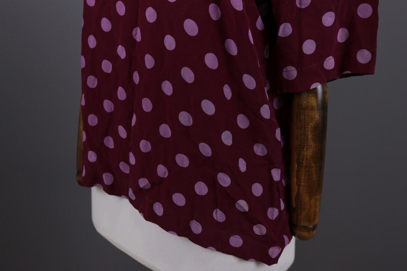 Polo Ralph Lauren Laurel Purple Polka Dot Silk Short Sleeve Top Shirt Size 42 Size M / US 6-8 / IT 42-44 - 8 Thumbnail