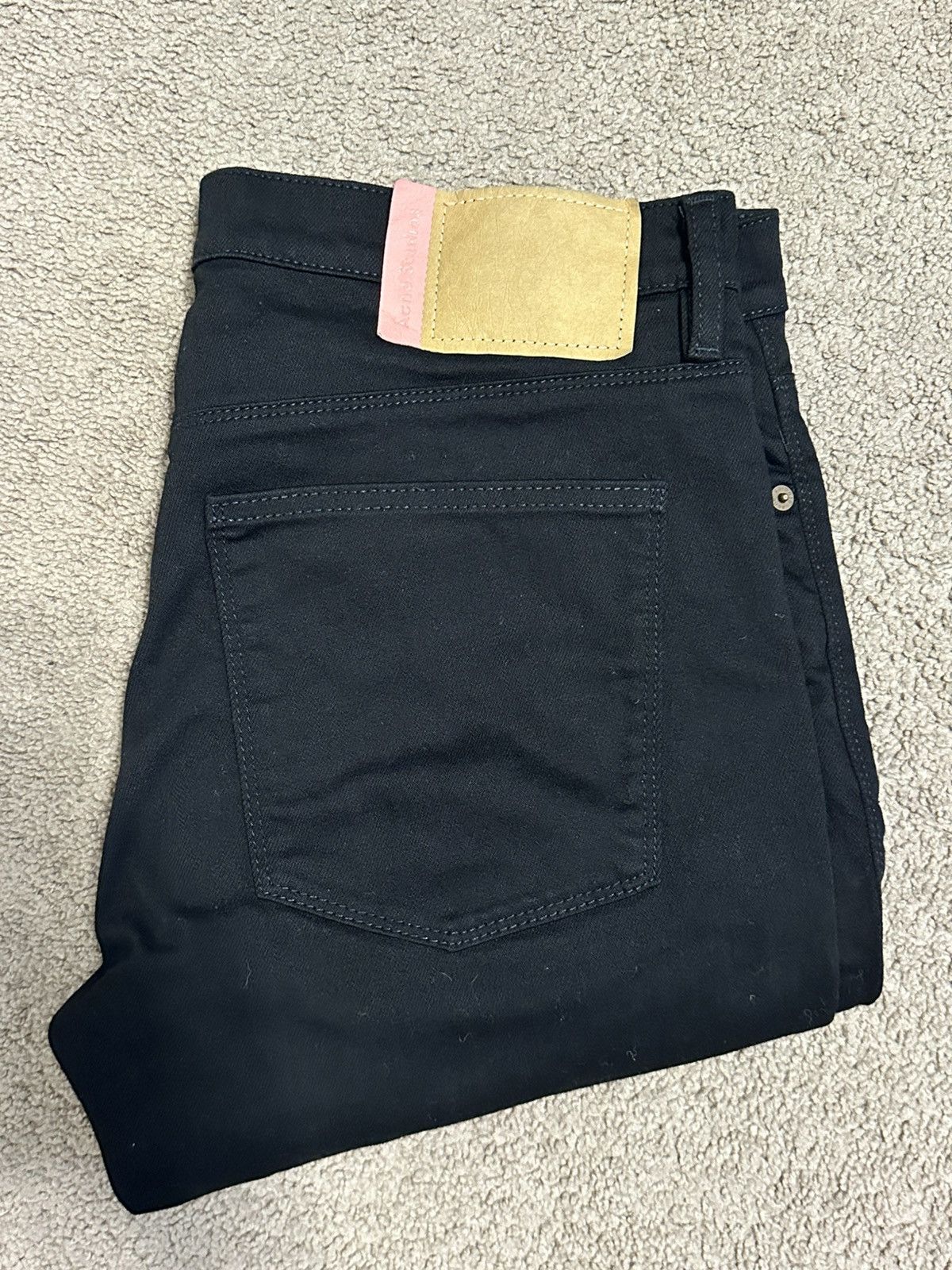 Acne Studios 1989 Wide-fit Jeans, Grime Black | Grailed