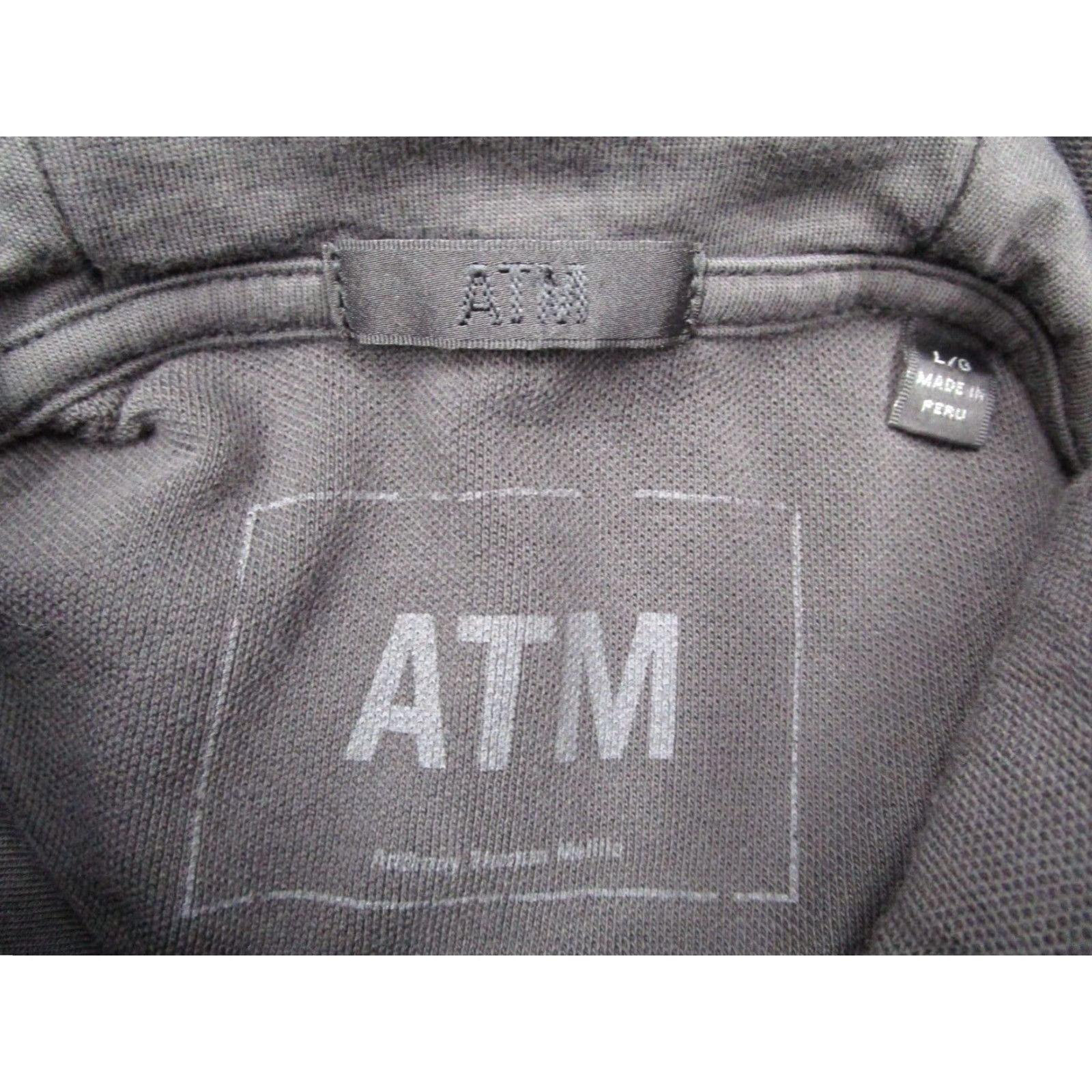 Vintage ATM Anthony Thomas Melillo Black Pima Cotton Hoodie Mens Large Long Sleeve Pullover Drawstring Crew Neck Size US L / EU 52-54 / 3 - 5 Thumbnail