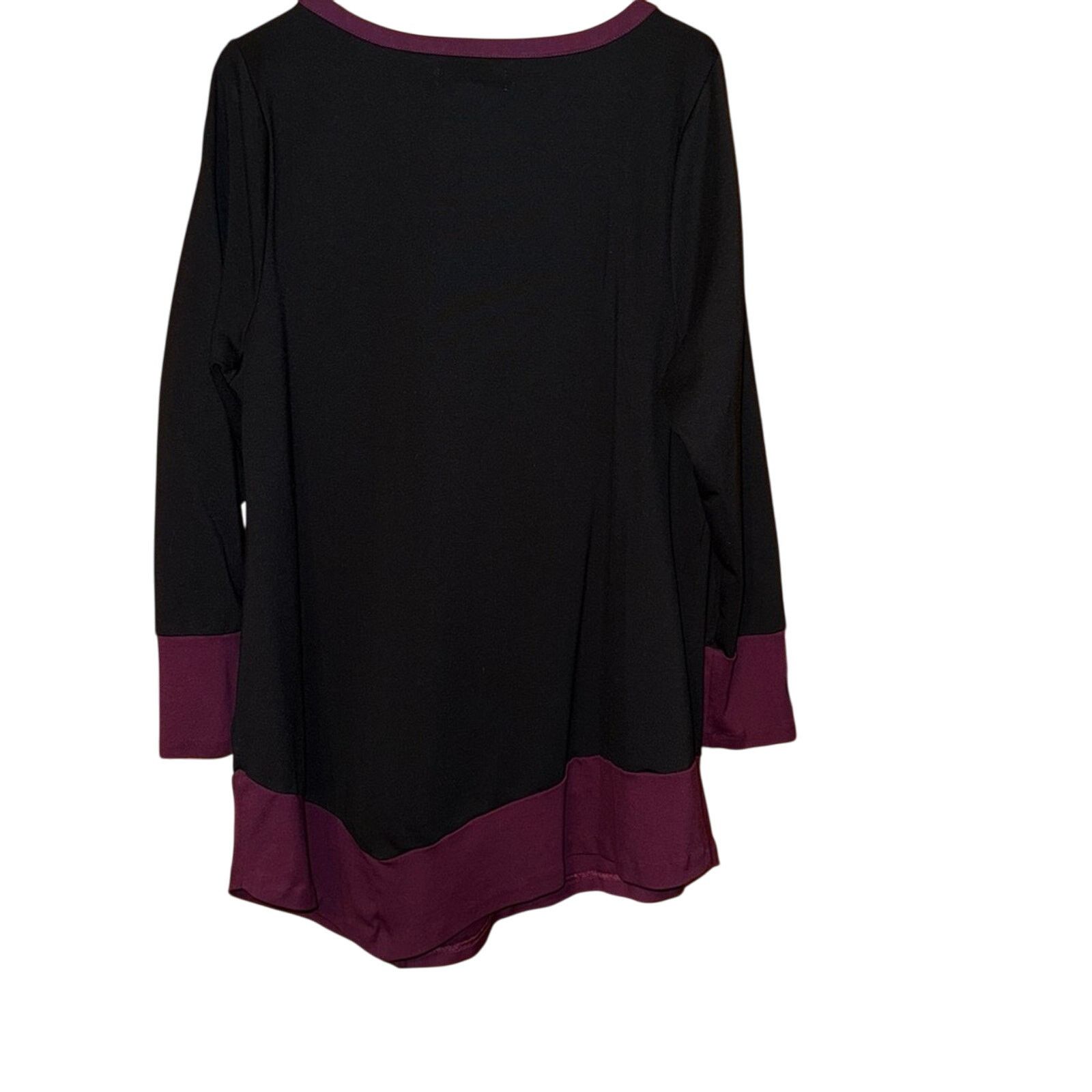 Other CJ Banks Black and Purple Women's Top Size 1X Size XL / US 12-14 / IT 48-50 - 2 Thumbnail