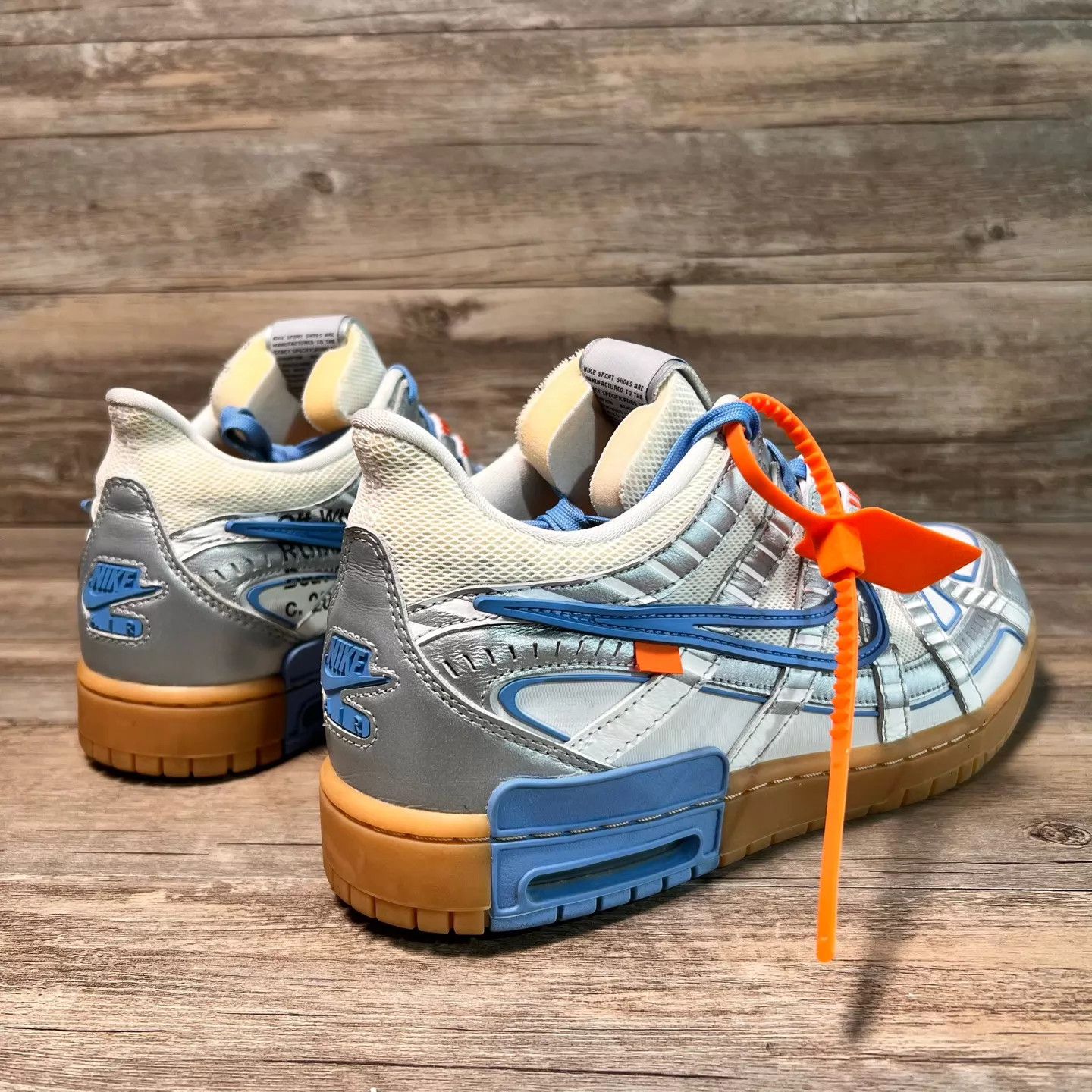 Nike OW x Nike Rubber Dunk Wht/Bl Slvr CU6015-100 45.5 97New Size US 11.5 / EU 44-45 - 3 Thumbnail