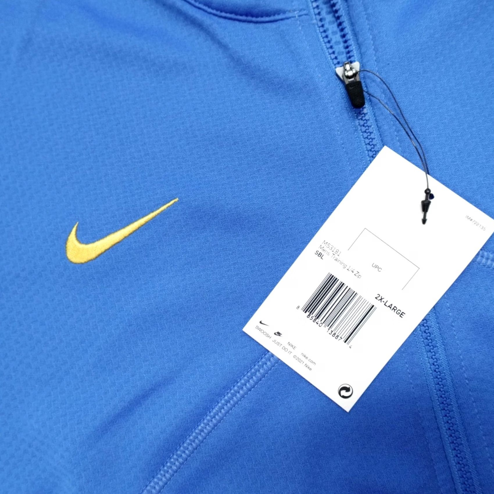Nike Nike Dri-Fit Training Pullover L/S Top 1/4 Zip Men's 2XL Signal Blue M53181 Size US XXL / EU 58 / 5 - 4 Thumbnail