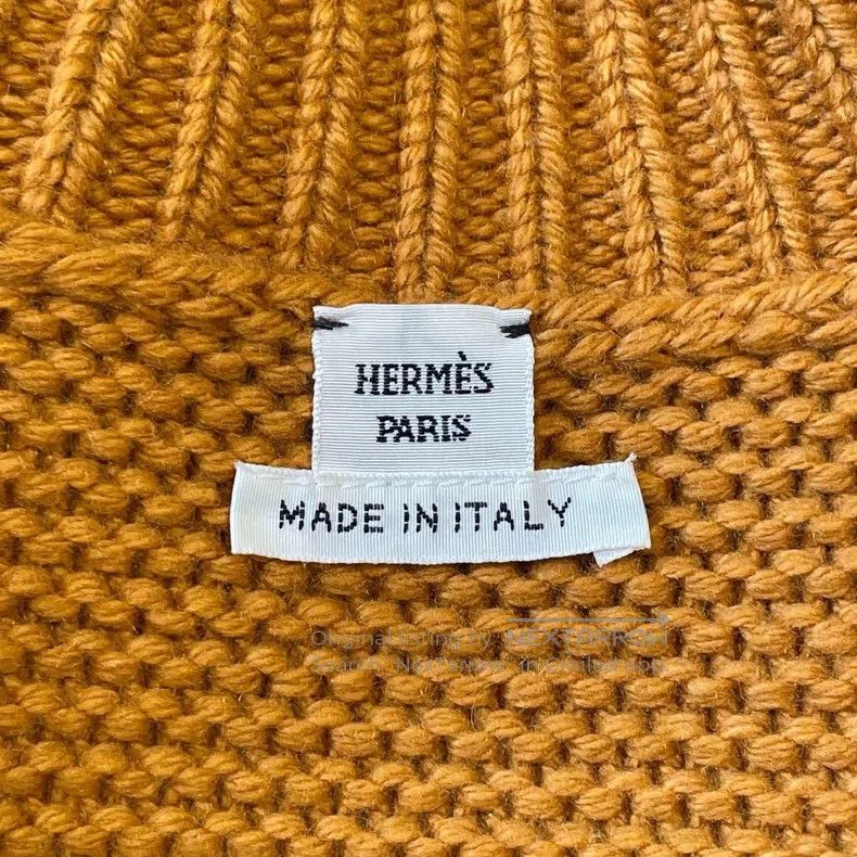 Hermes Hermes Ginger-colored knitted sweater Size XXS / US 00 / IT 34 - 6 Thumbnail