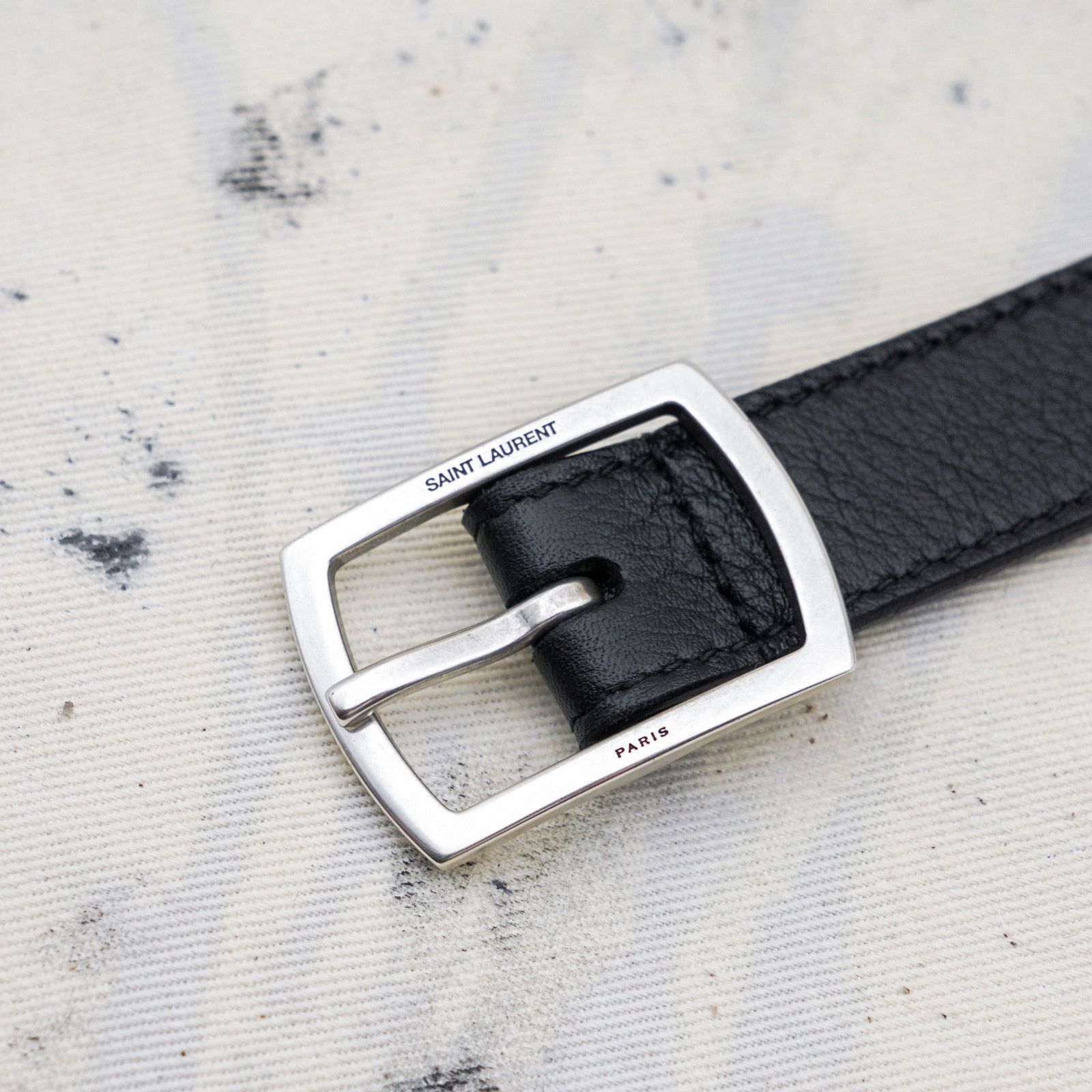 Saint Laurent Paris Saint laurent paris textured leather black women's belt Size ONE SIZE - 3 Thumbnail