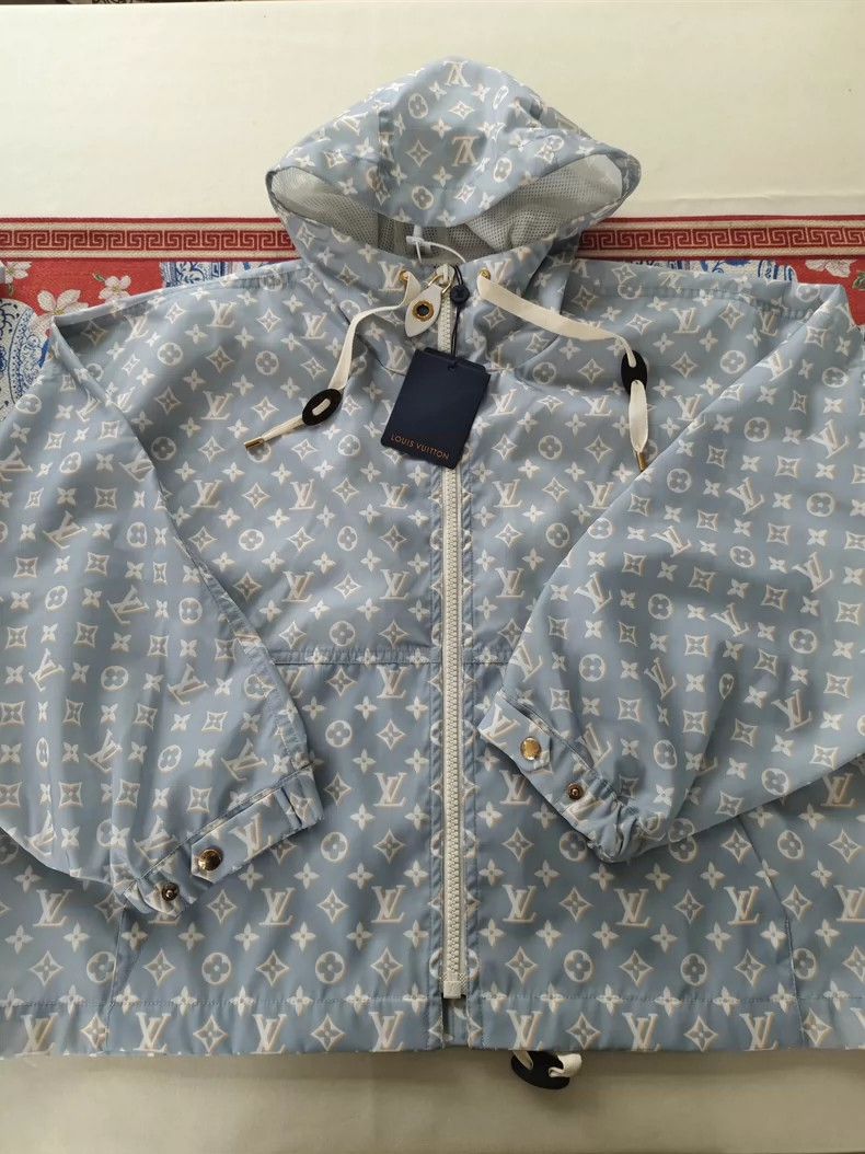 Louis Vuitton Louis Vuitton Blue Old Flower Hooded Trooper Jacket Size S / US 4 / IT 40 - 1 Thumbnail