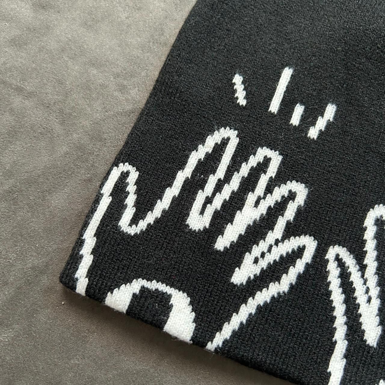 Japanese Brand Rare High Five Graffiti Design No Cuff Knit Beanie Hat Black Size ONE SIZE - 5 Thumbnail