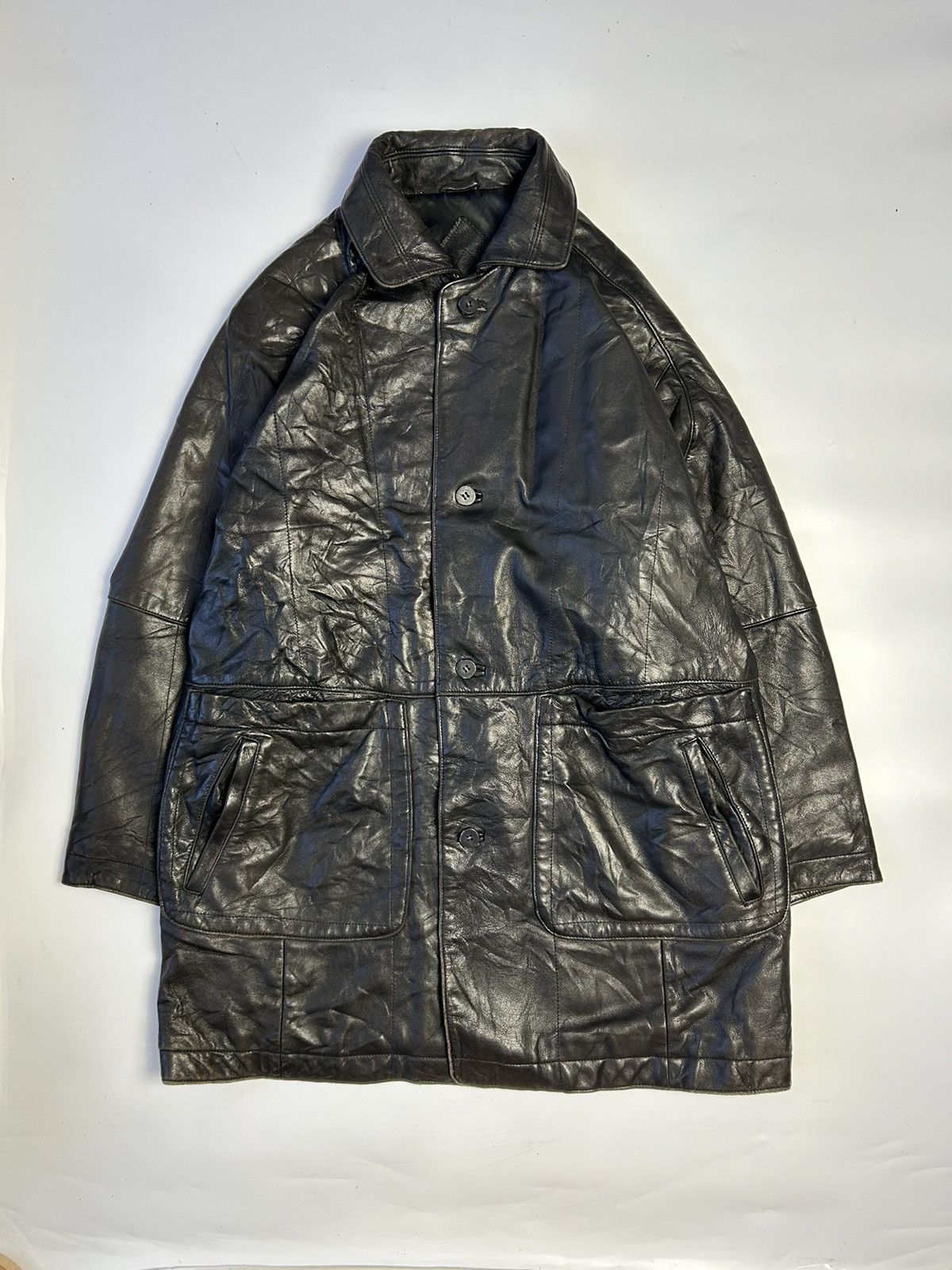 Genuine Leather × Japanese Brand × Krizia Uomo KA UOMO LEATHER JACKET Size US L / EU 52-54 / 3 - 1 Thumbnail