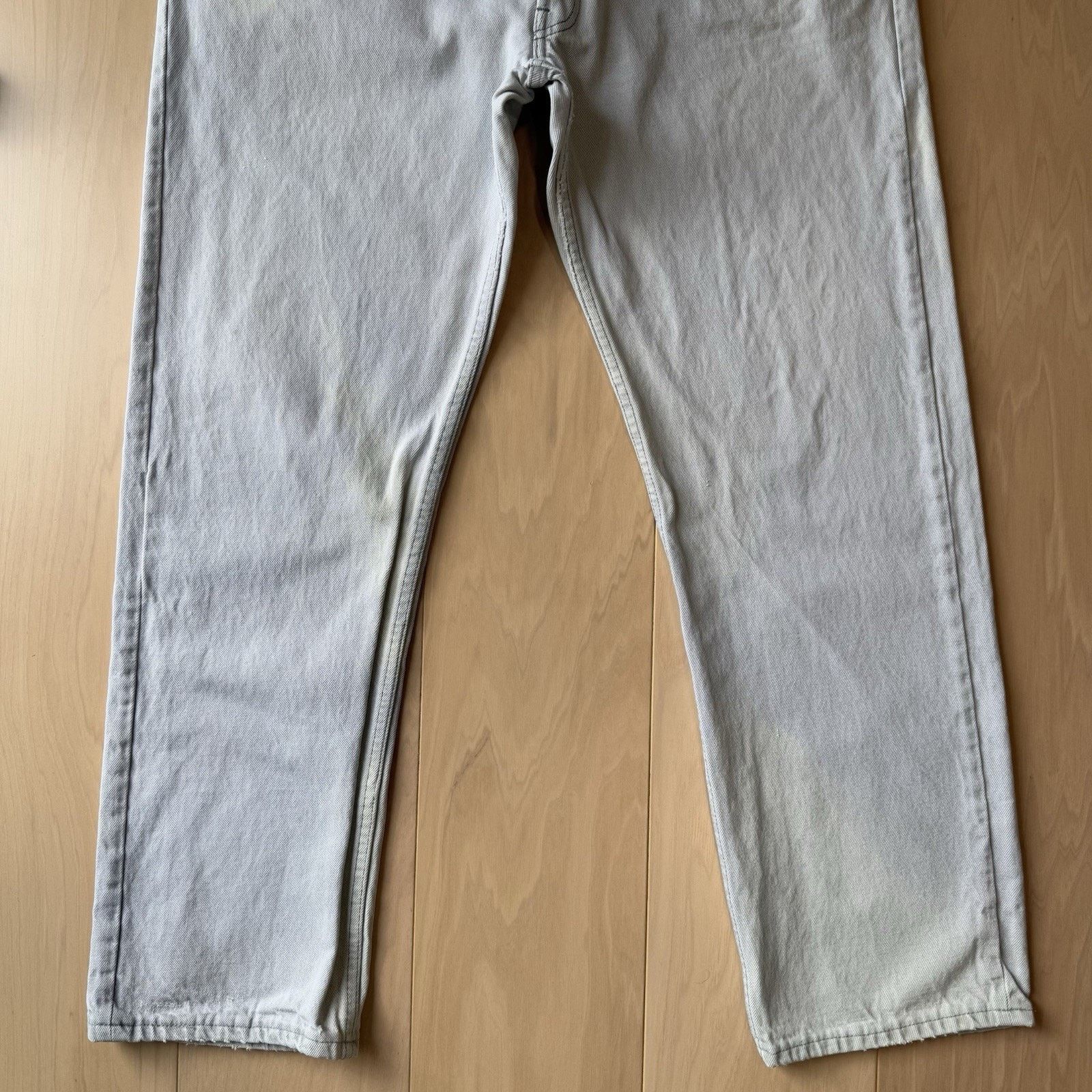 Levi's Vintage Levis 501 Jeans 37 Gray Light Wash 80s Made in USA Size US 37 - 4 Thumbnail