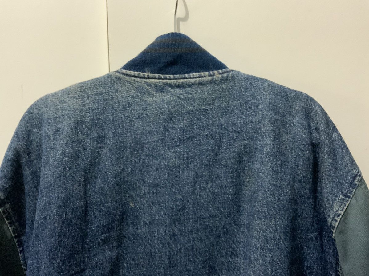 Japanese Brand Nevada Scaffold Denim Asid Light Wash Varsity Jacket Size ONE SIZE - 8 Thumbnail