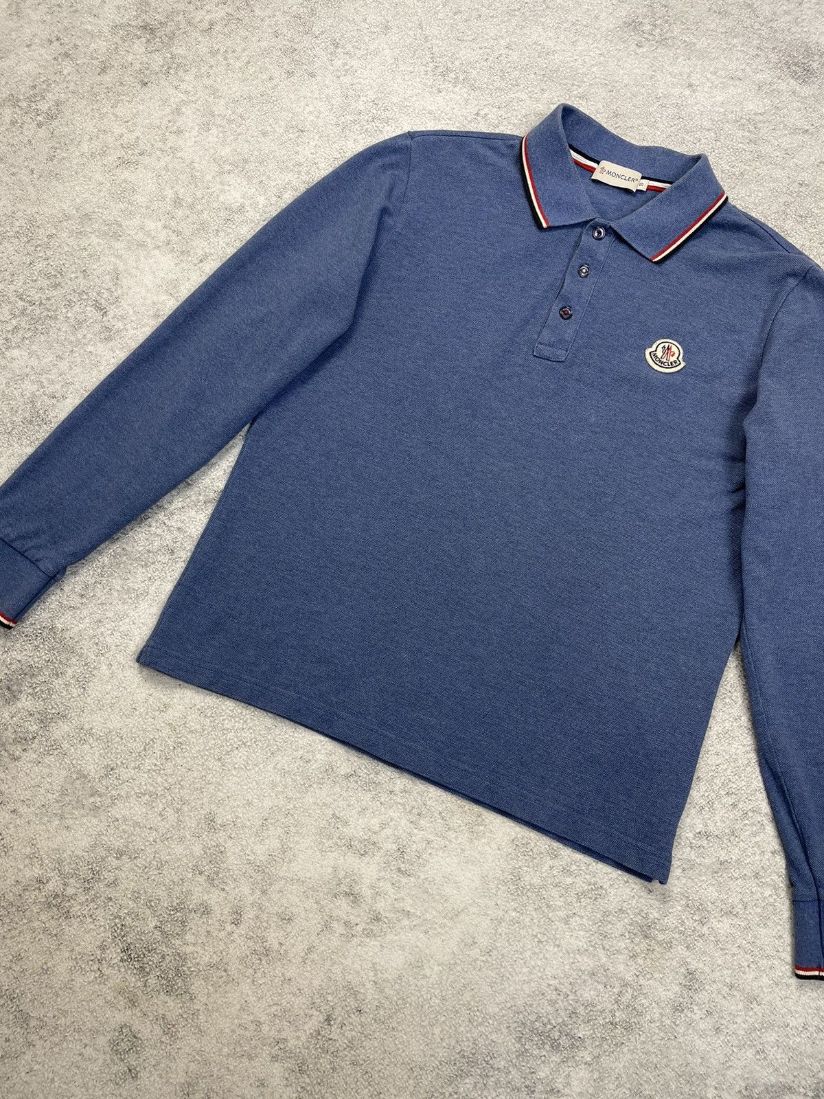 Moncler Rare Moncler Polo Shirt Long Sleeve Cotton Logo Size US S / EU 44-46 / 1 - 2 Thumbnail