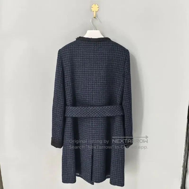Chanel Chanel Blue Women's Coat with Belt . Size S / US 4 / IT 40 - 2 Thumbnail