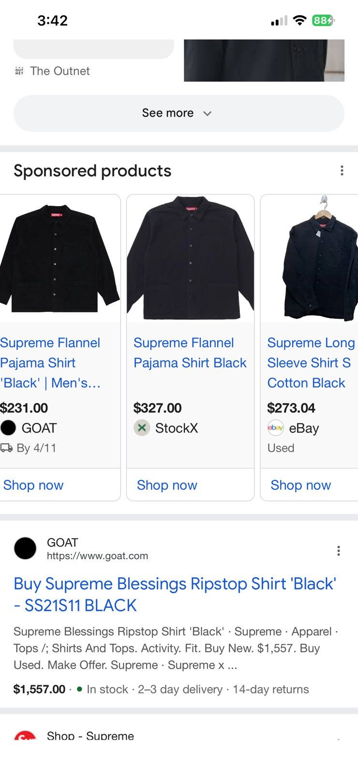 Supreme Flannel Pajama Shirt Size US L / EU 52-54 / 3 - 9 Thumbnail
