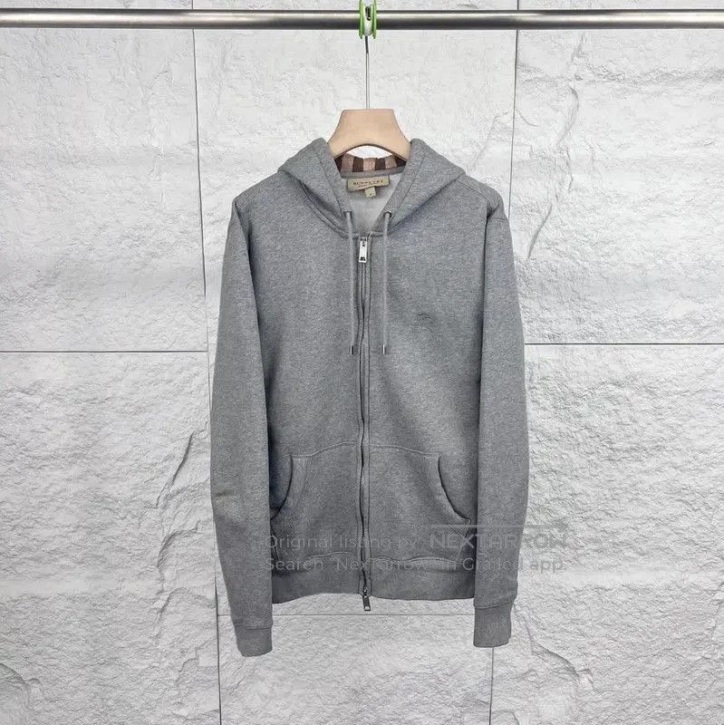 Burberry Burberry Gray Cotton Men's Zip. Size US M / EU 48-50 / 2 - 1 Thumbnail