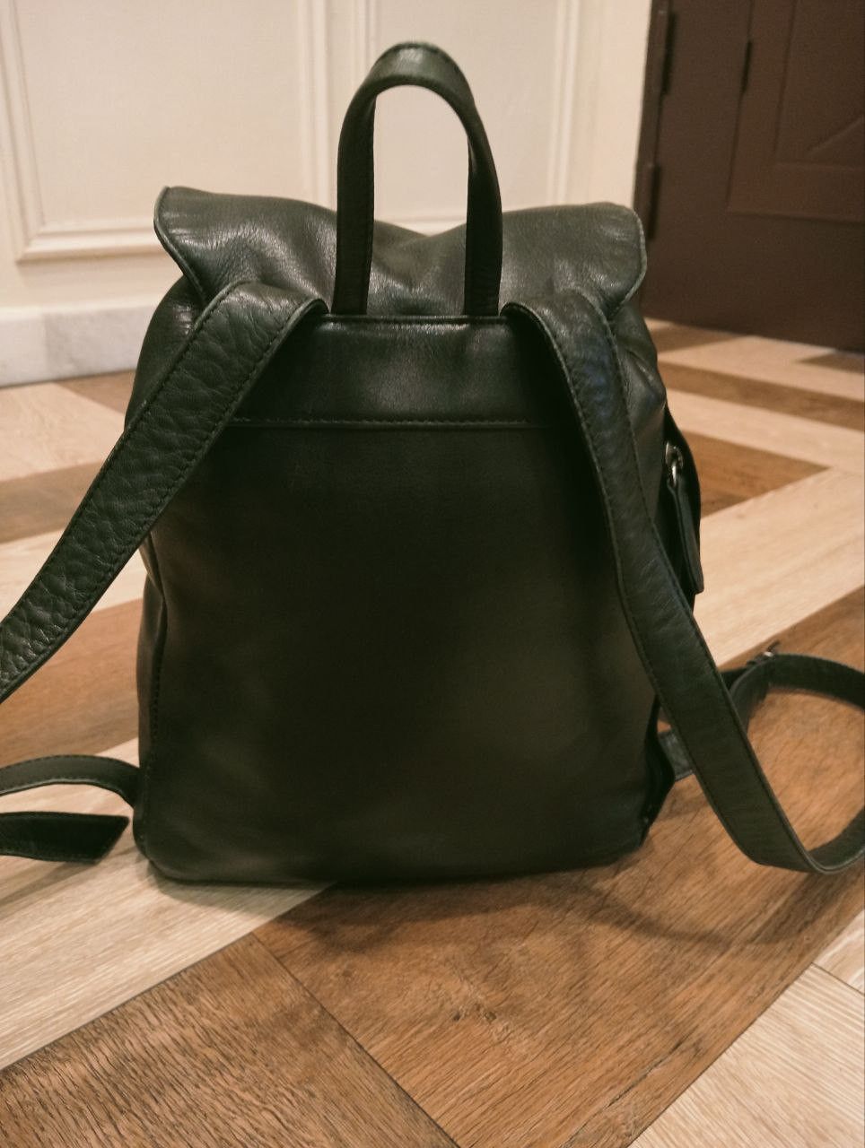 agnes b. AGNES B. LEATHER BACKPACK - BLACK Size ONE SIZE - 7 Thumbnail