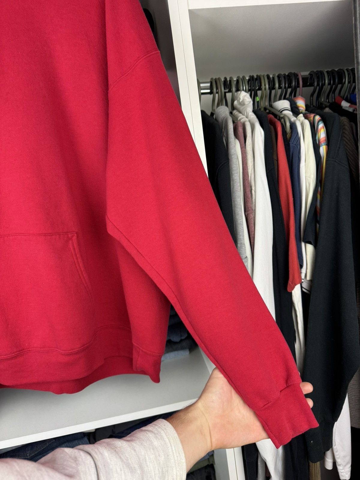 Hanes Hanes Red Blank Hoodie Size US XL / EU 56 / 4 - 12 Thumbnail