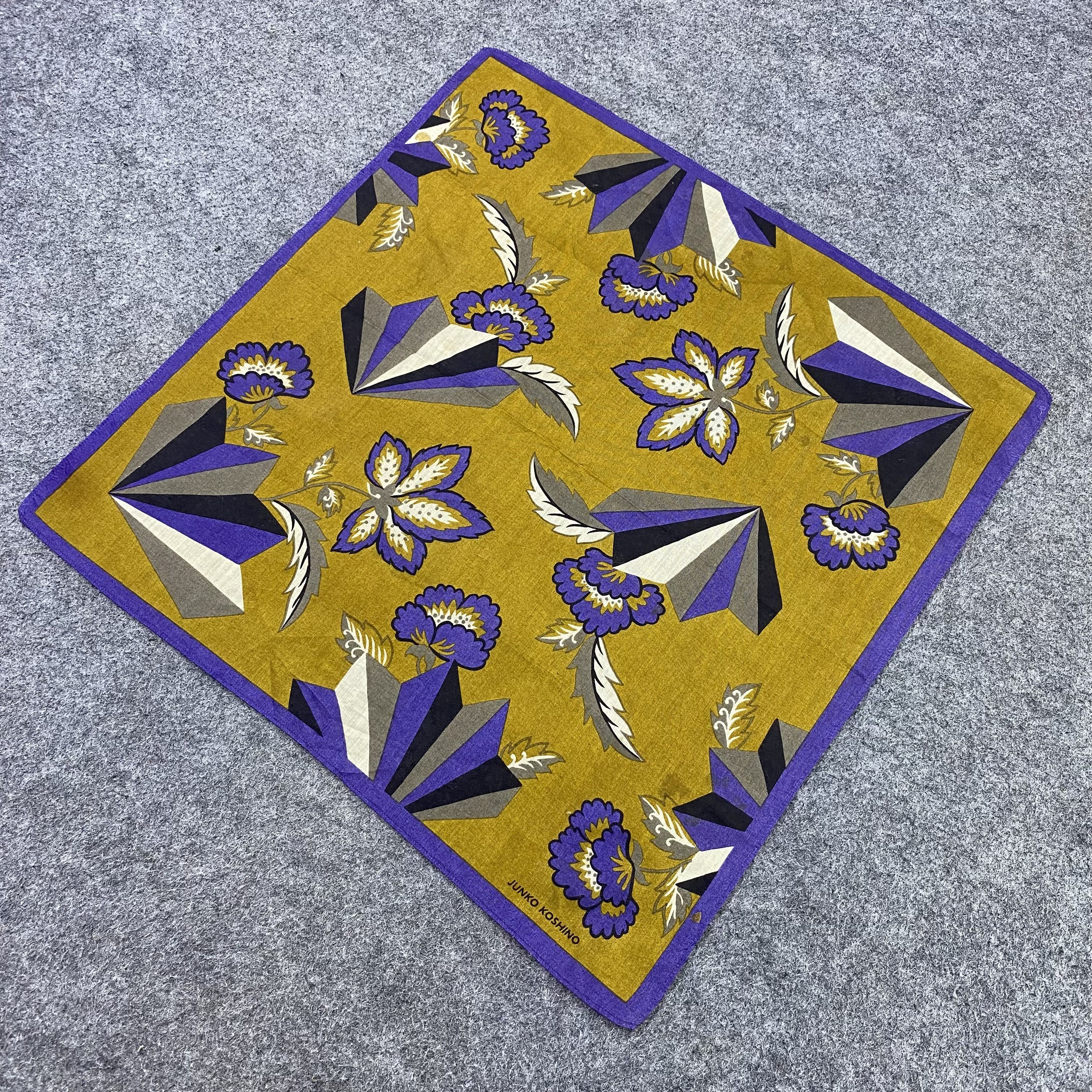 Japanese Brand Junko Koshino Handkerchief Neckerchief Bandana-B1562 Size ONE SIZE - 4 Thumbnail