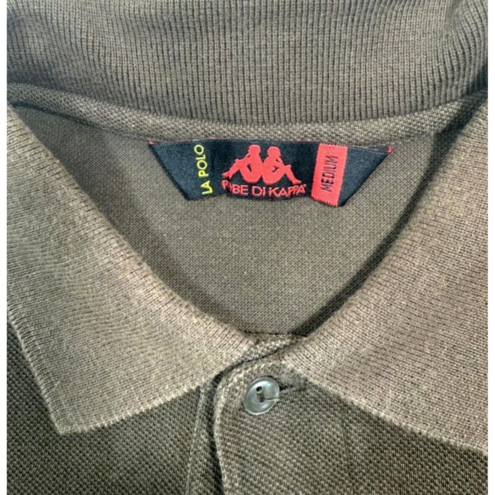 Kappa Kappa Men's Brown Long Sleeve Polo Shirt Embroidered Logo Size M Size US M / EU 48-50 / 2 - 5 Thumbnail