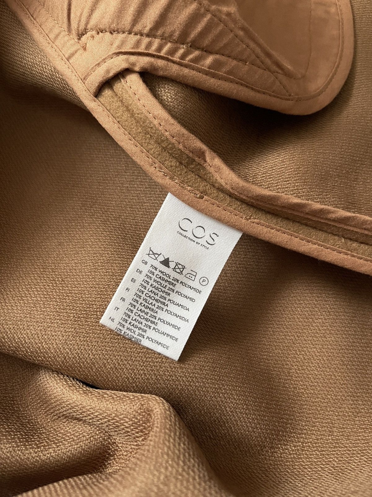 Cos 🔥COS beige new cashmere wool coat Size S / US 4 / IT 40 - 11 Thumbnail