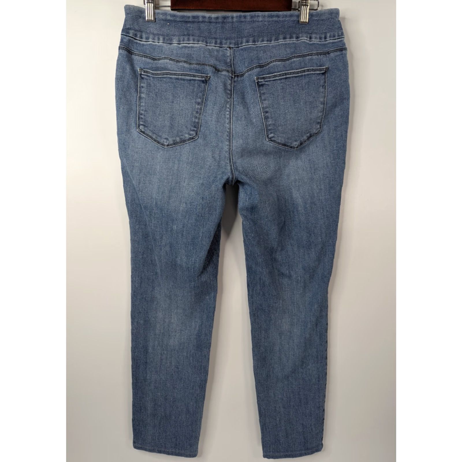 Vintage Chicos Women Jeans Jeggings 1.5R (10R) Pull On Ankle Medium Wash Mid Rise Stretch Size 32" / US 10 / IT 46 - 3 Thumbnail