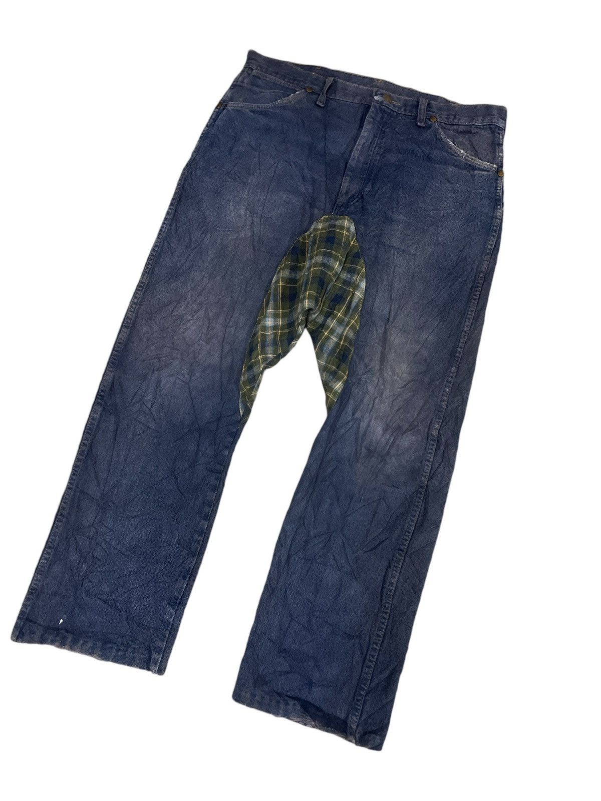 Hysteric Glamour × Vintage × Wrangler WRANGLER DOUBLE TONE DISTRESSED DENIM PANT Size US 34 / EU 50 - 5 Thumbnail