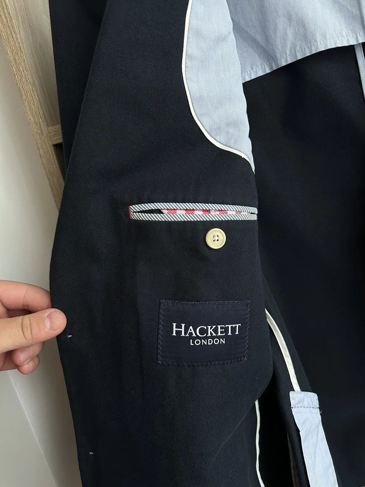 Hackett × Vintage Vintage Men’s Hackett London Blazer Jacket Size 44R Size 44R - 13 Thumbnail
