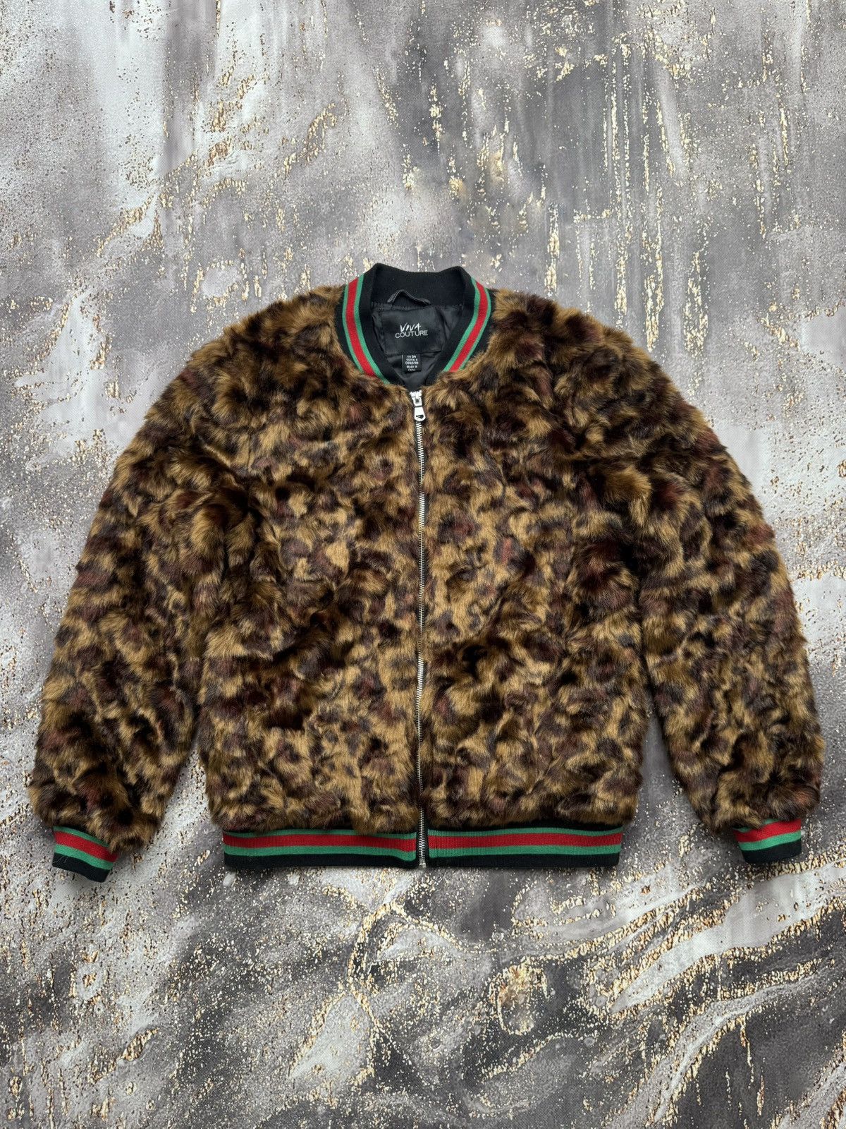 Vintage Vintage Faux Fur Zip Bomber Jacket Size S / US 4 / IT 40 - 1 Thumbnail