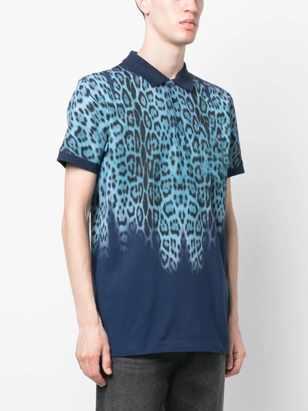 Other Leopard-Print Cotton Polo Shirt – Men's Short Sleeve Polo Size US L / EU 52-54 / 3 - 4 Thumbnail