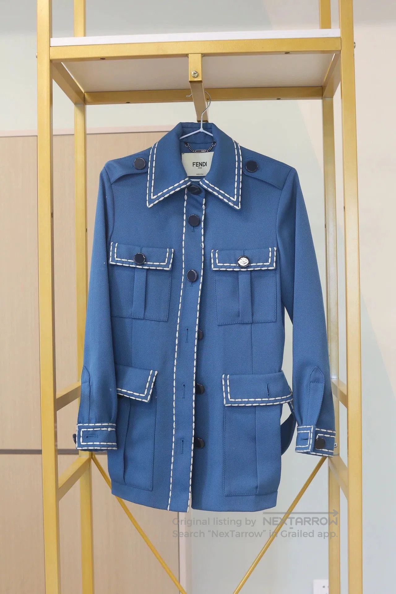 Fendi fendi blue outerwear with stylish design. Size US M / EU 48-50 / 2 - 2 Thumbnail