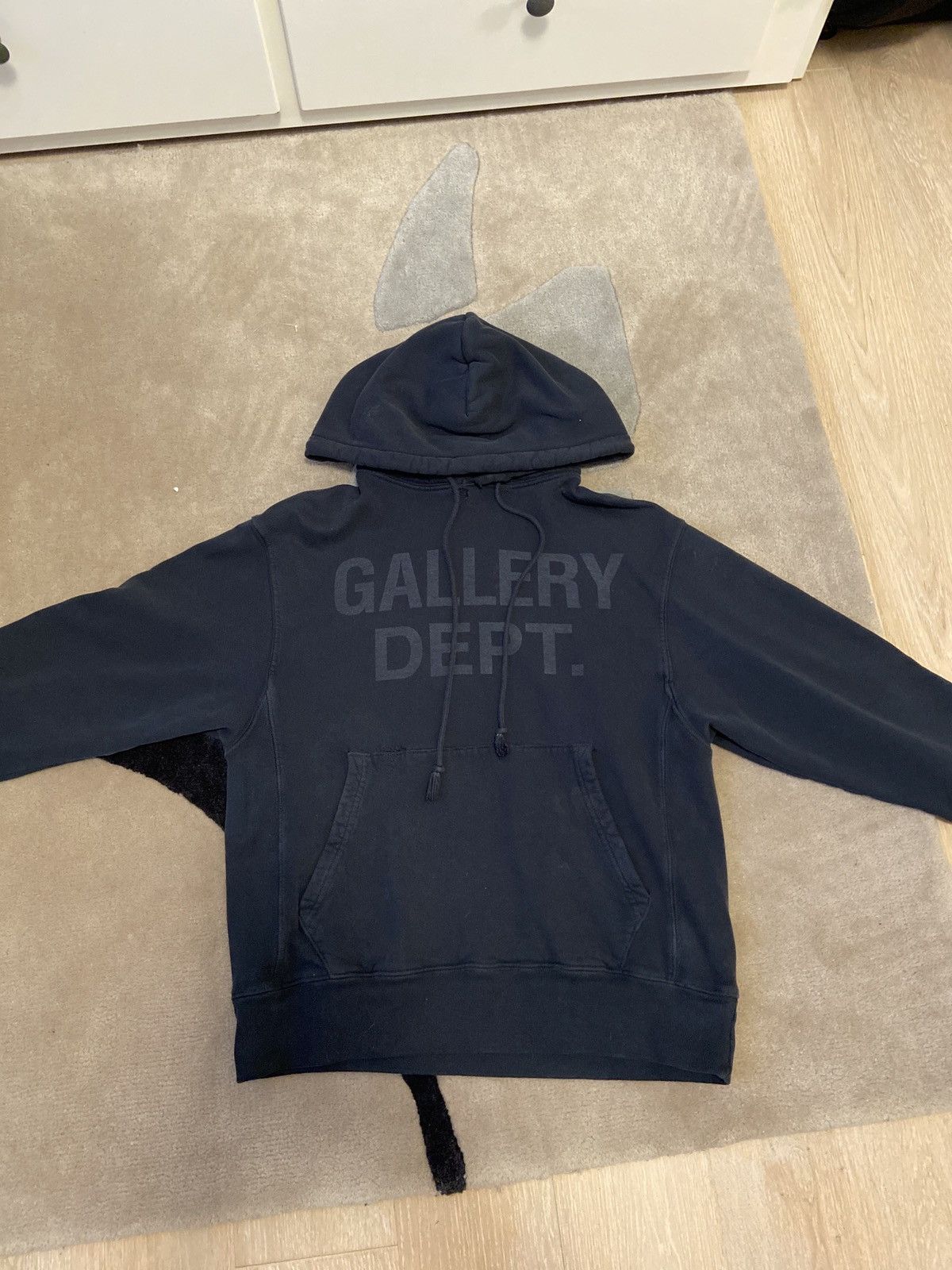 image of Gallery Dept: Navy Logo Hoodie, Men's (Size Small)