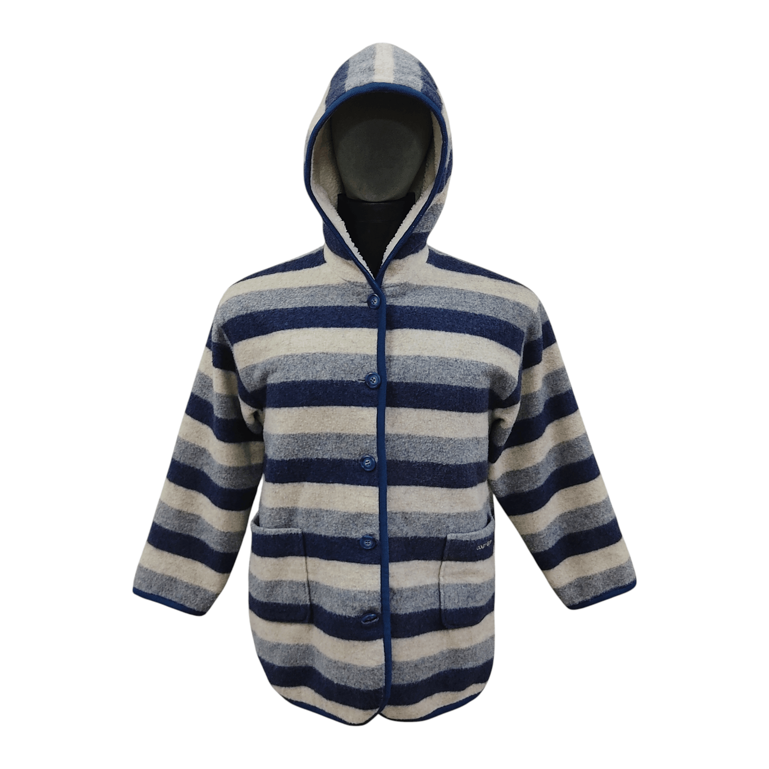 Courreges Courreges Striped Fleece Lining Hooded Hippie Jacket Size US M / EU 48-50 / 2 - 1 Thumbnail