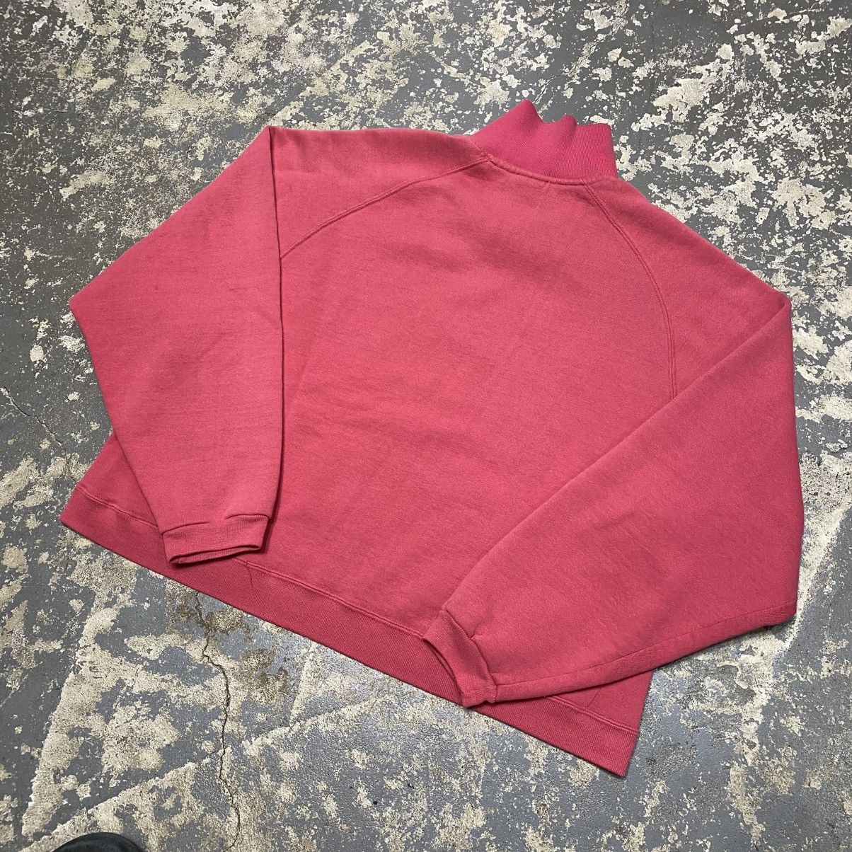 Russell Athletic × Vintage Vintage Russell Athletic Pink Cropped Boxy 1/4 Zip Crewneck Size US M / EU 48-50 / 2 - 11 Thumbnail