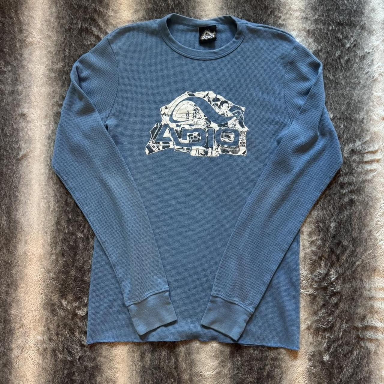 Vintage Vintage Y2K Adio Skater Graphic Blue Longsleeve Thermal Size US XL / EU 56 / 4 - 1 Thumbnail