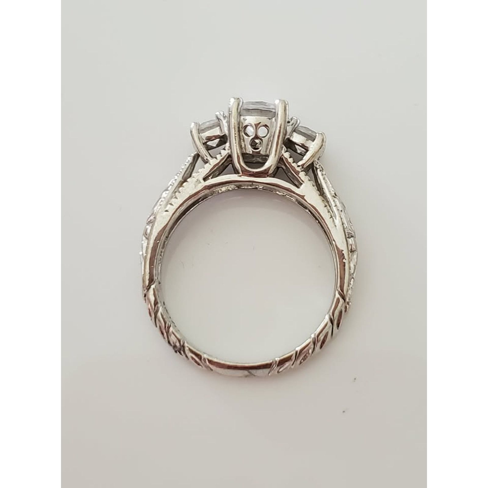 Other Ross Simons 3 Crystal Zirconia Sterling Silver Ring Size ONE SIZE - 5 Thumbnail