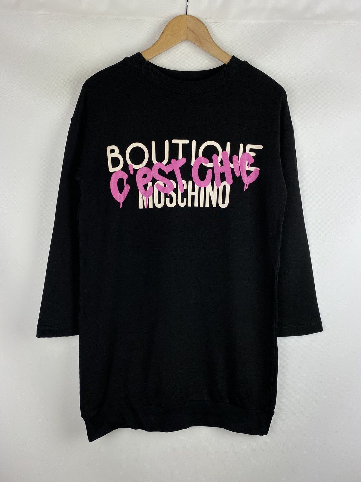 Moschino Boutique Moschino ladies big logo sweatshirt dress size US 6 Size S / US 4 / IT 40 - 1 Thumbnail
