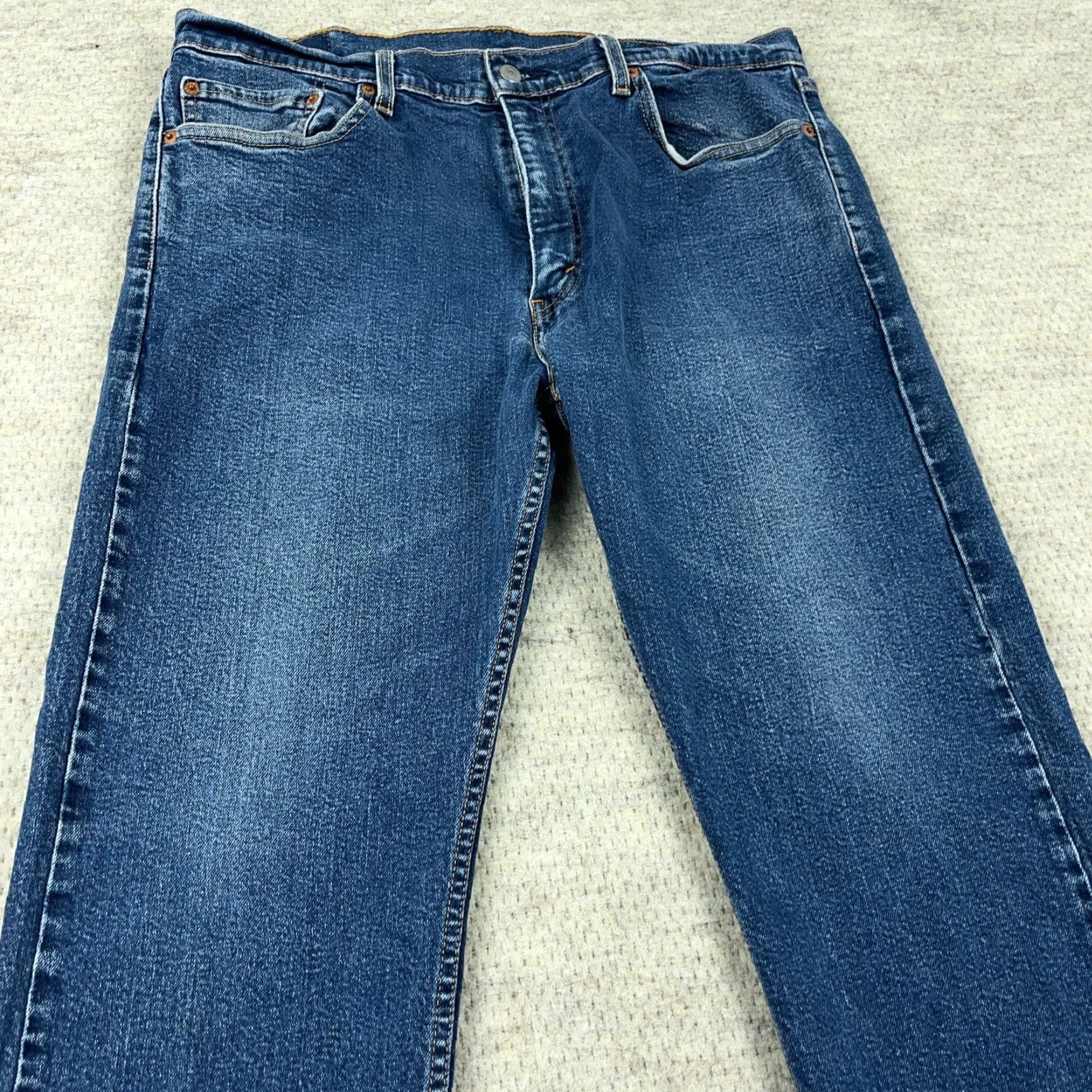 Levi's Levi's 505 Jeans Men 36x30 Straight Regular Dark Wash Denim Blue Classic American 90s Modern Mens Size US 36 / EU 52 - 4 Thumbnail