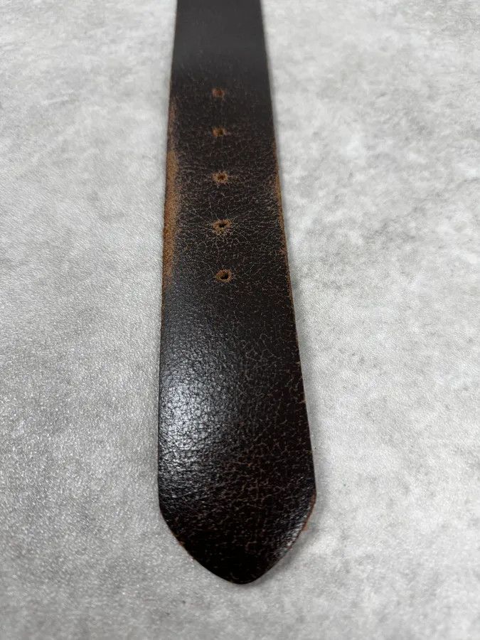 John Richmond 2000s John Richmond Brown Cross Ornamental Buckle Belt Size ONE SIZE - 6 Thumbnail