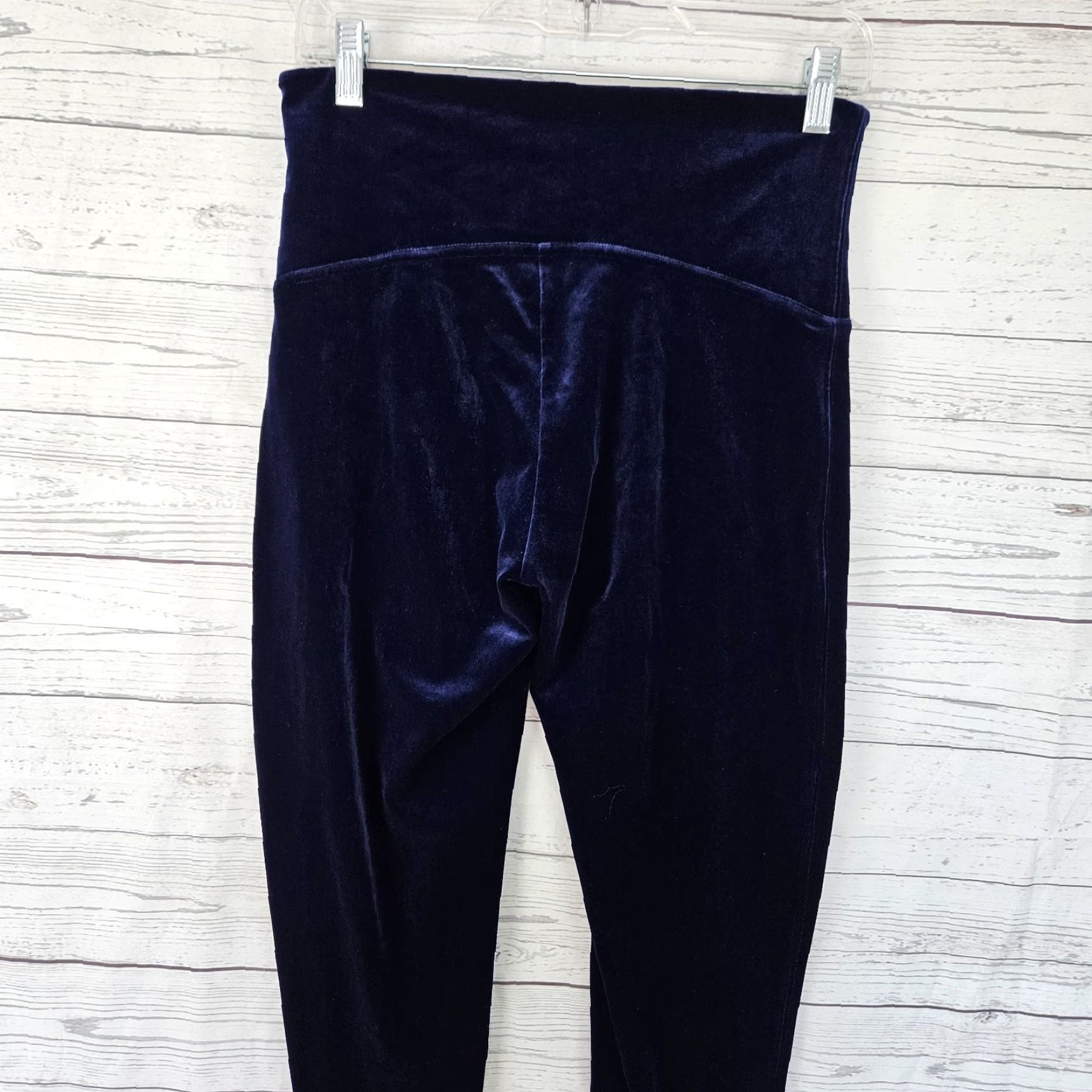 Spanx Spanx Womens Velvet Leggings XL High Rise Solid Blue Size 40" / US 18 - 4 Thumbnail