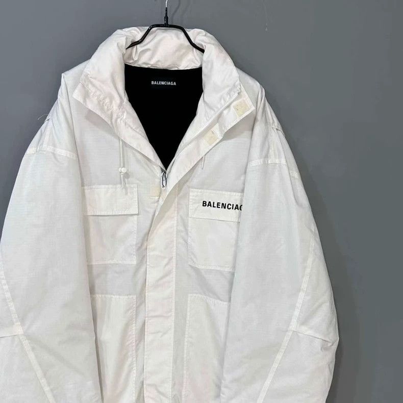 Balenciaga Balenciaga Embroidered logo cotton-padded jacket Size US M / EU 48-50 / 2 - 2 Thumbnail