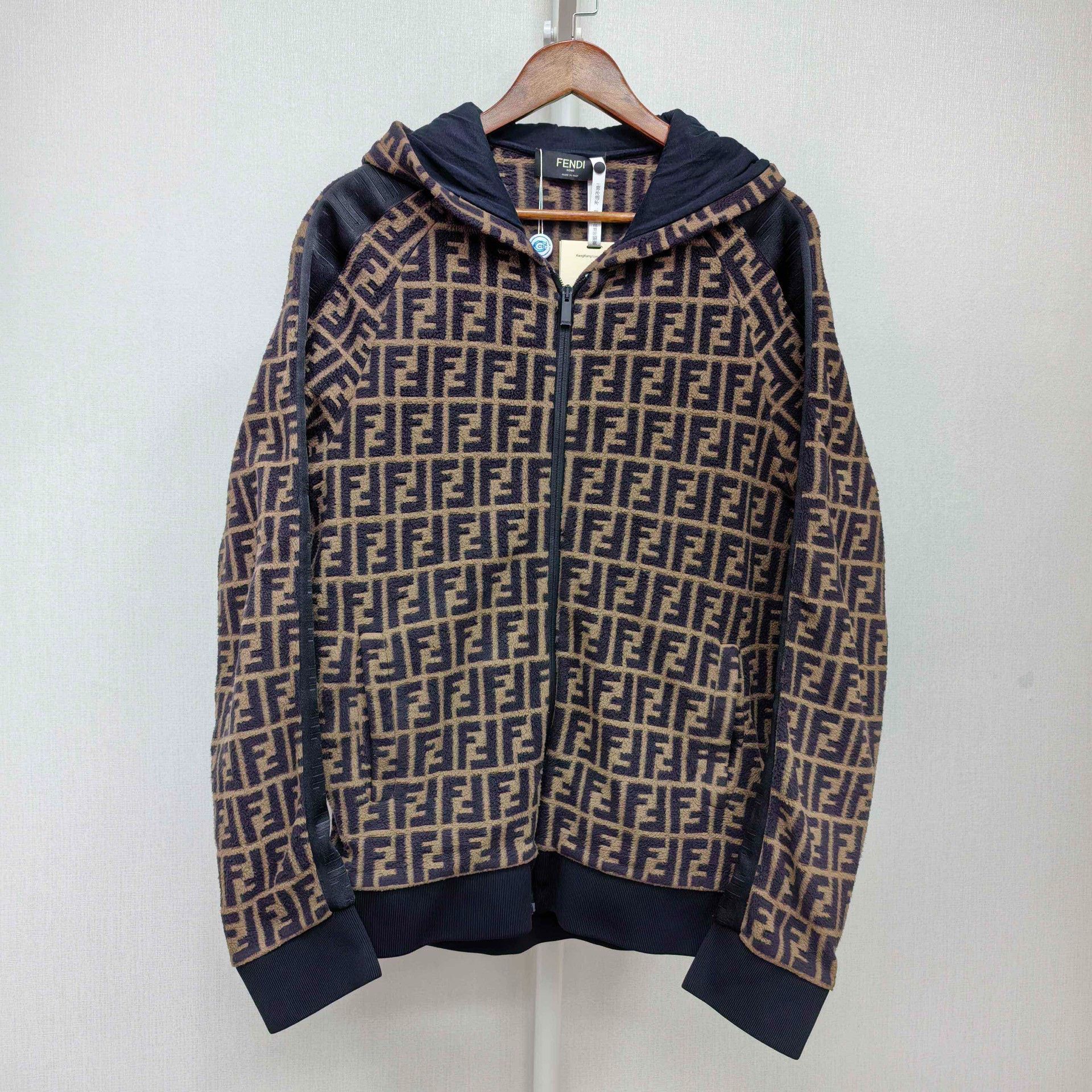 Fendi Fendi FF Monogram Zip-Up Hoodie Size L Size US L / EU 52-54 / 3 - 1 Thumbnail