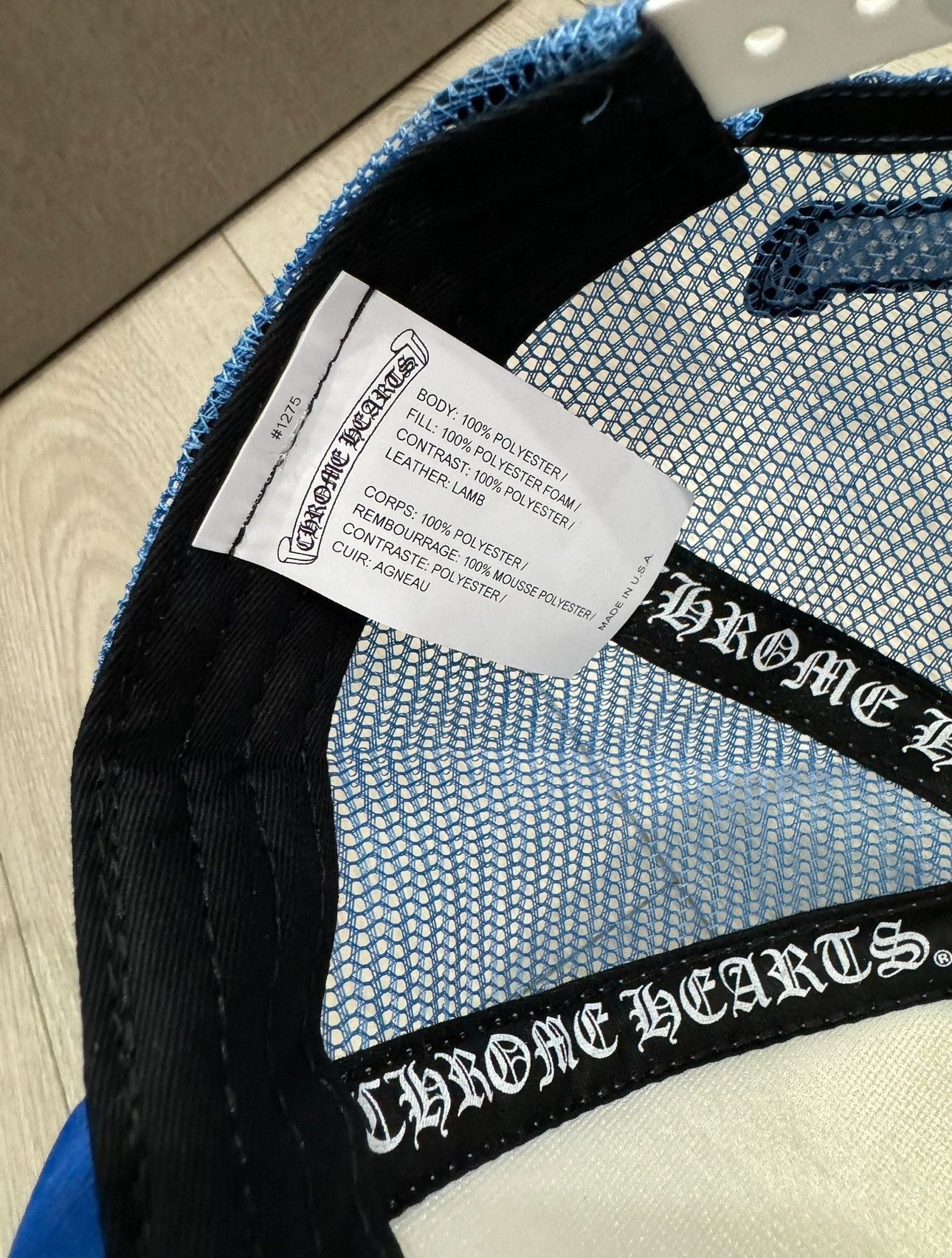 Chrome Hearts CHROME HEARTS CROSS PATCH KING TACO TRUCKER CAP BLUE Size ONE SIZE - 3 Thumbnail
