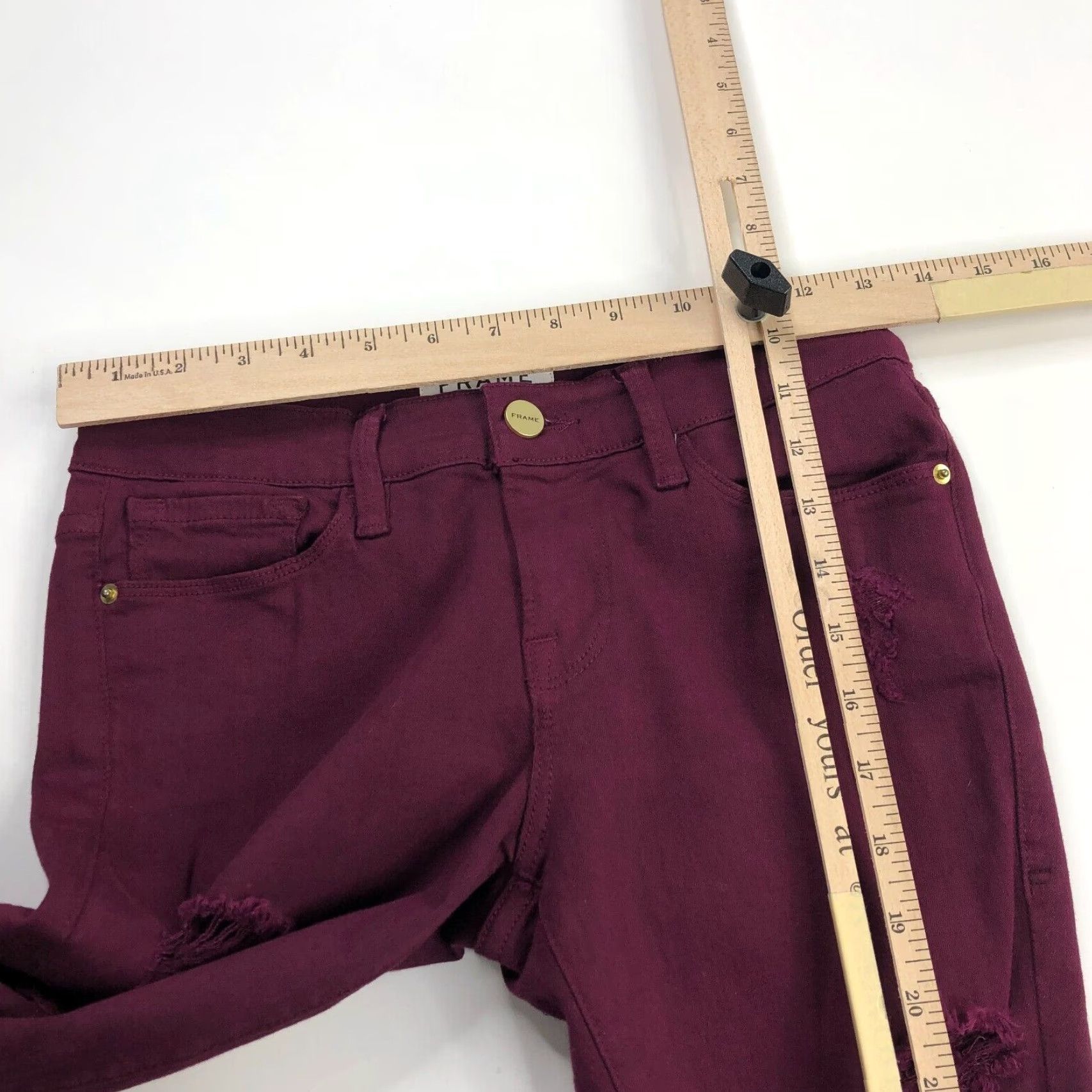 Frame FRAME Jeans FRAME Le Skinny De Jeanne 25 Tag Jeans Wine Regular Womens 25 Wine Denim 5-Pocket Quick Shipping” Size 42" / US 20 - 7 Thumbnail