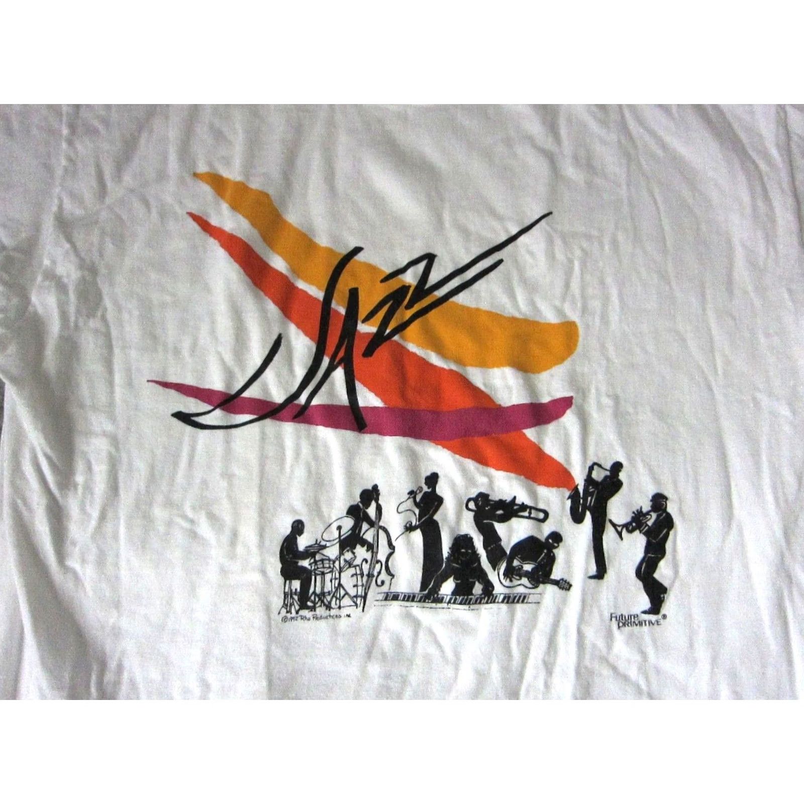 Primitive VINTAGE Jazz Shirt Adult Large White T Future Primitive 90s Mens Size US L / EU 52-54 / 3 - 2 Thumbnail