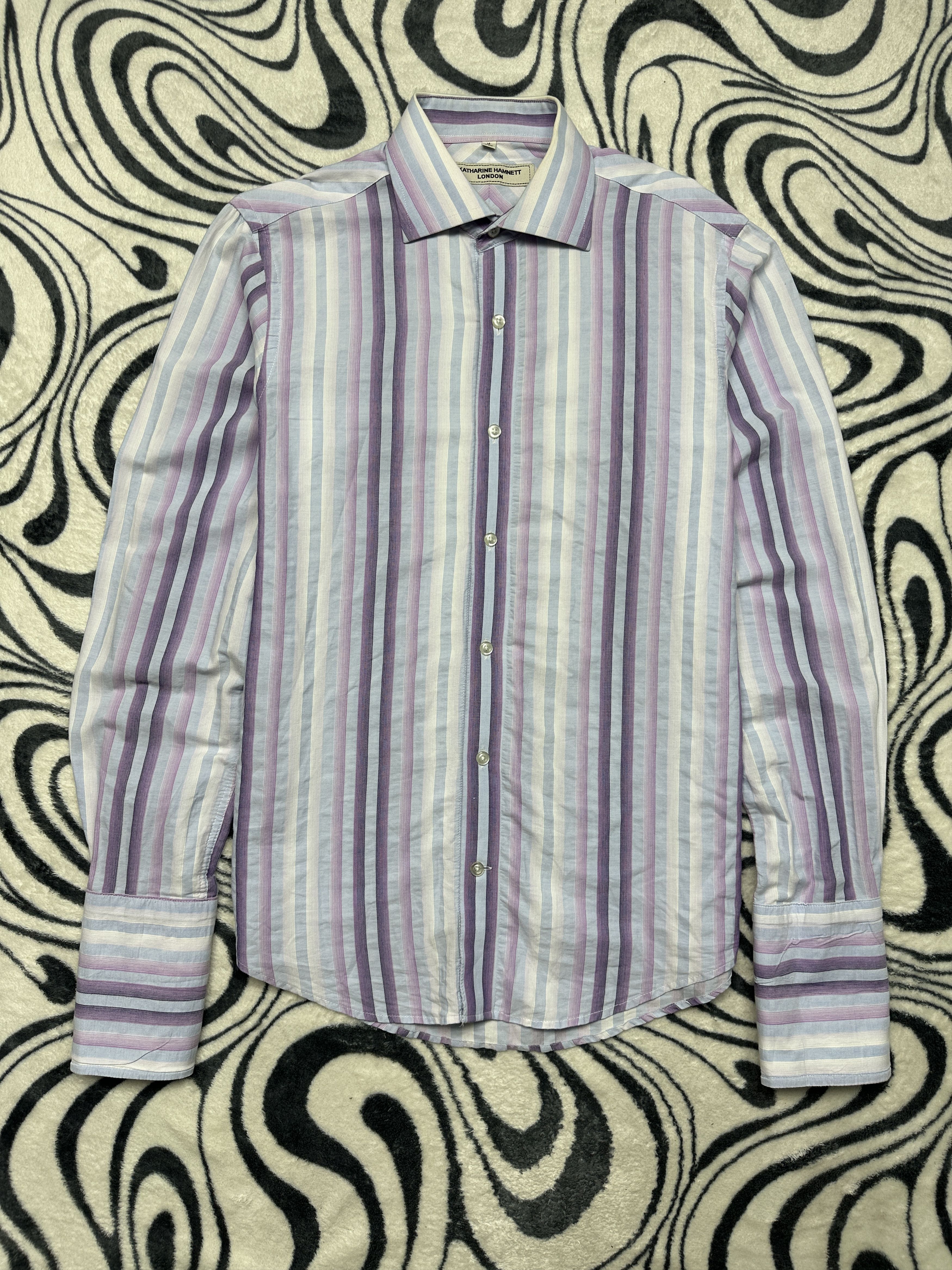 Katharine Hamnett London Katharine Hamnett London Mens Striped Long Sleeve Shirt Size US M / EU 48-50 / 2 - 1 Thumbnail