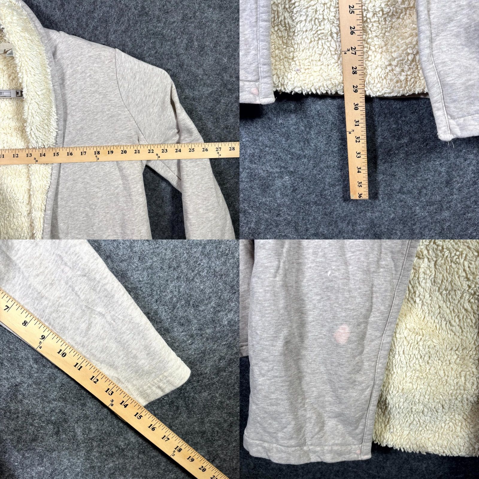 Vintage L.L.Bean Cardigan Women Small Petite Gray Sherpa Lined Open Front Cabincore Cozy Shirt Womens XS Size S / US 4 / IT 40 - 8 Thumbnail